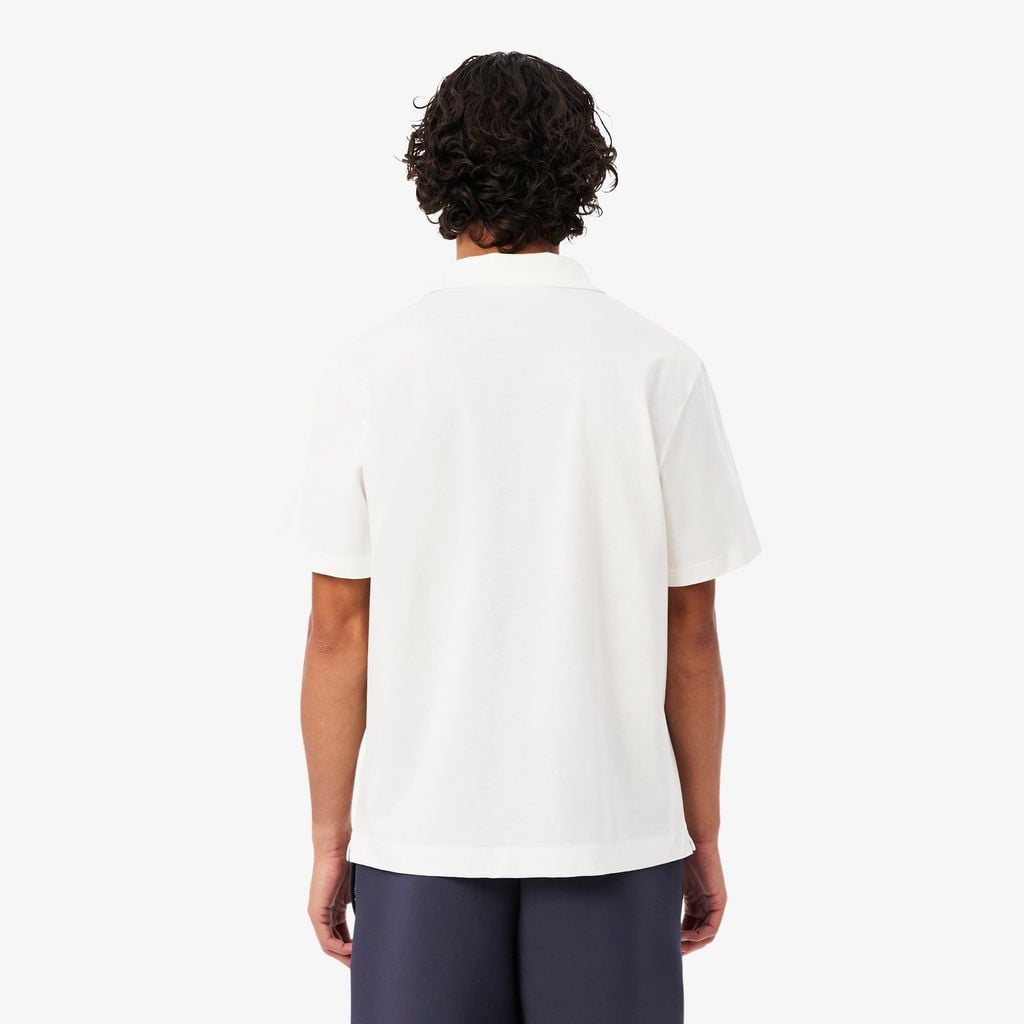 Áo Polo Lacoste Nam Dáng Cổ Điển Cổ Hở Paris Thêu Họa Tiết