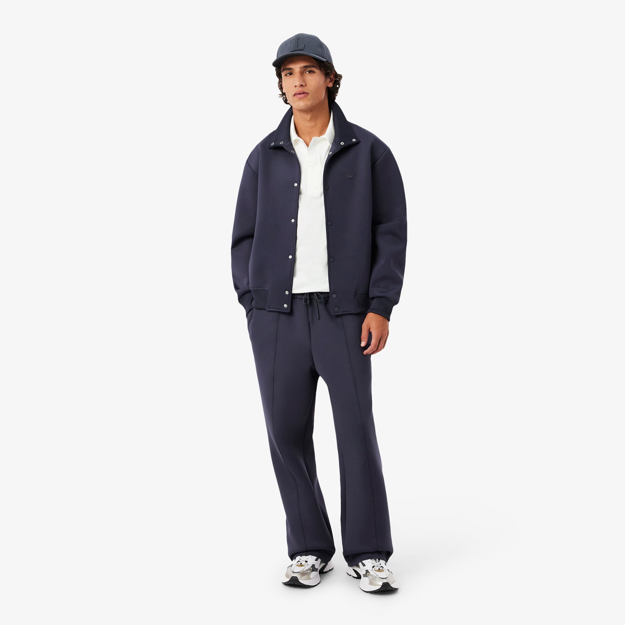 Áo Polo Lacoste Nam Dáng Cổ Điển Cổ Hở Paris Thêu Họa Tiết