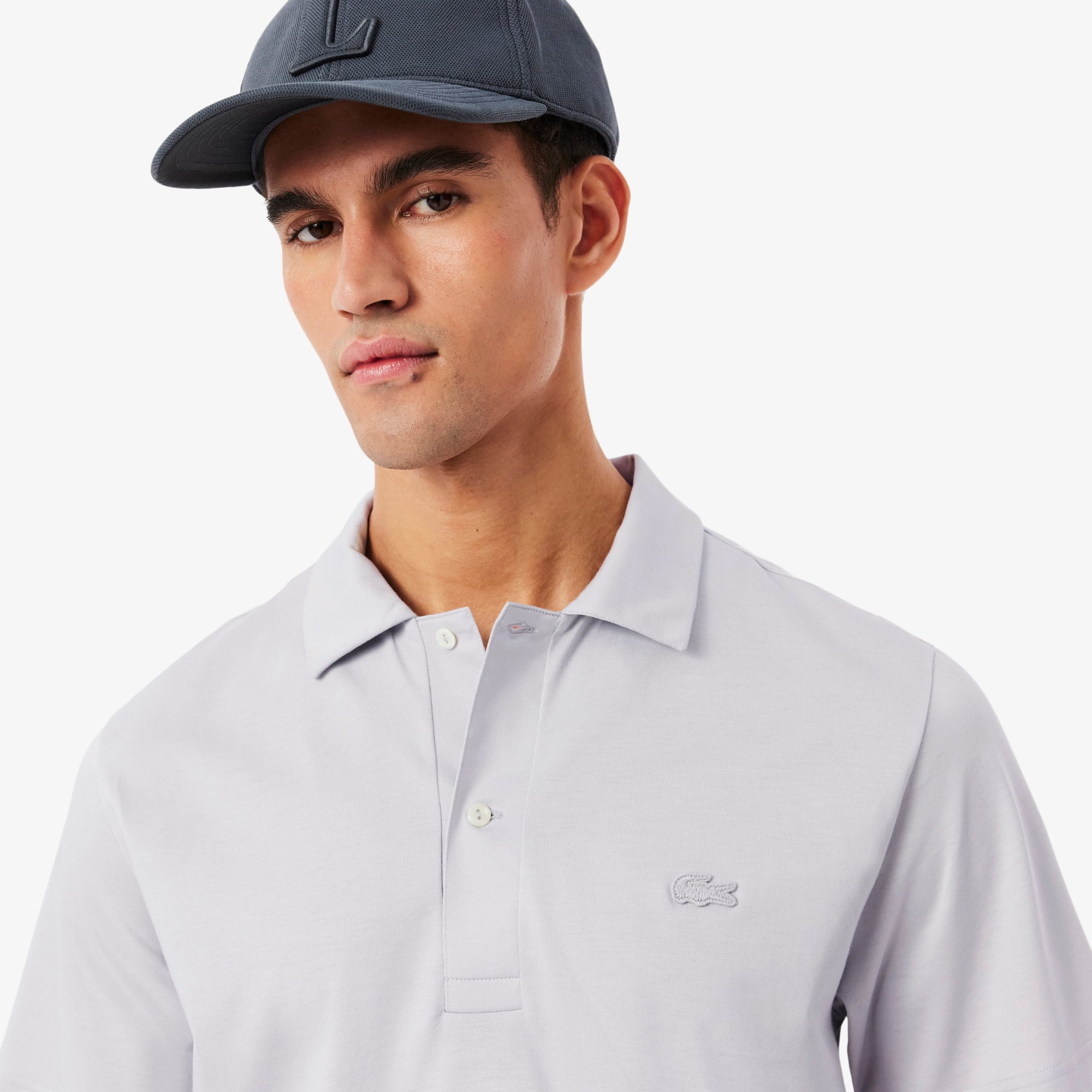 Áo Polo Lacoste Nam Dáng Cổ Điển Cổ Hở Paris Thêu Họa Tiết