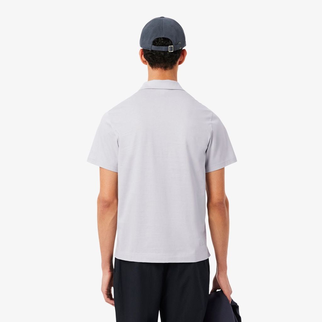 Áo Polo Lacoste Nam Dáng Cổ Điển Cổ Hở Paris Thêu Họa Tiết