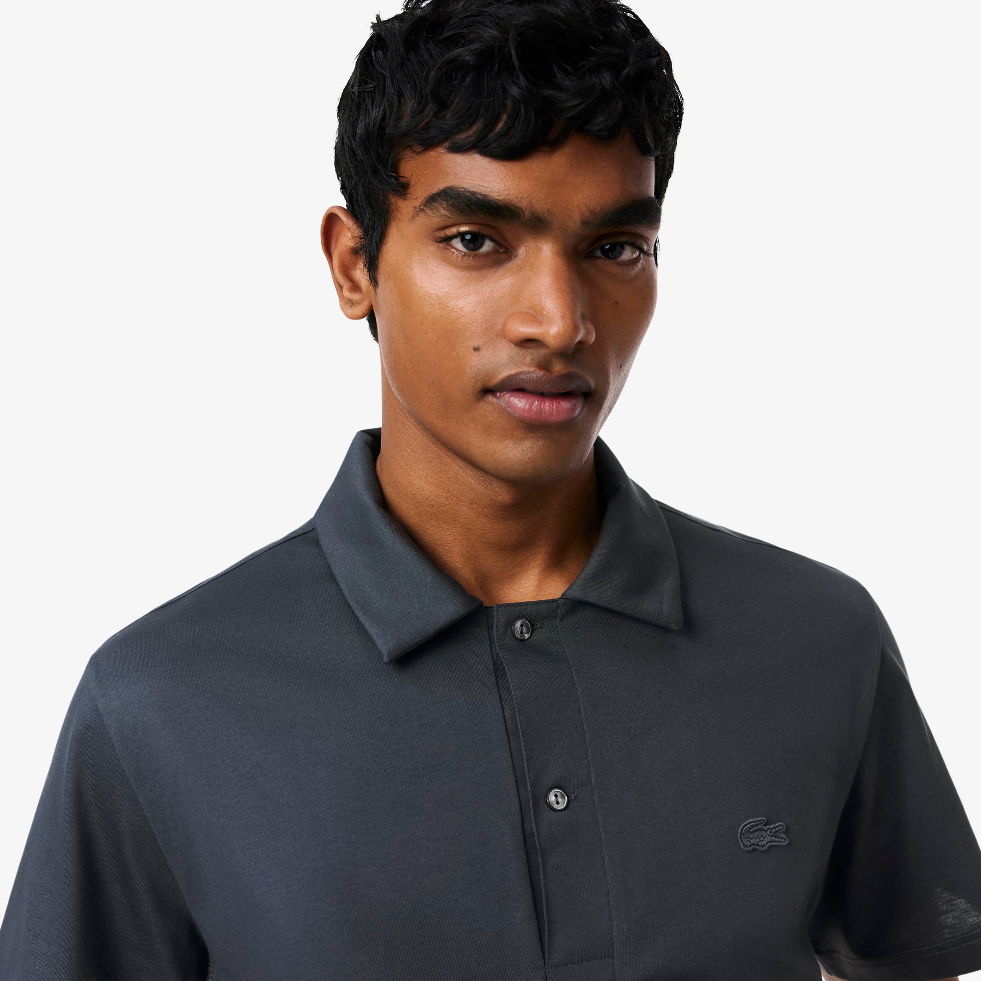 Áo Polo Lacoste Nam Dáng Cổ Điển Cổ Hở Paris Thêu Họa Tiết
