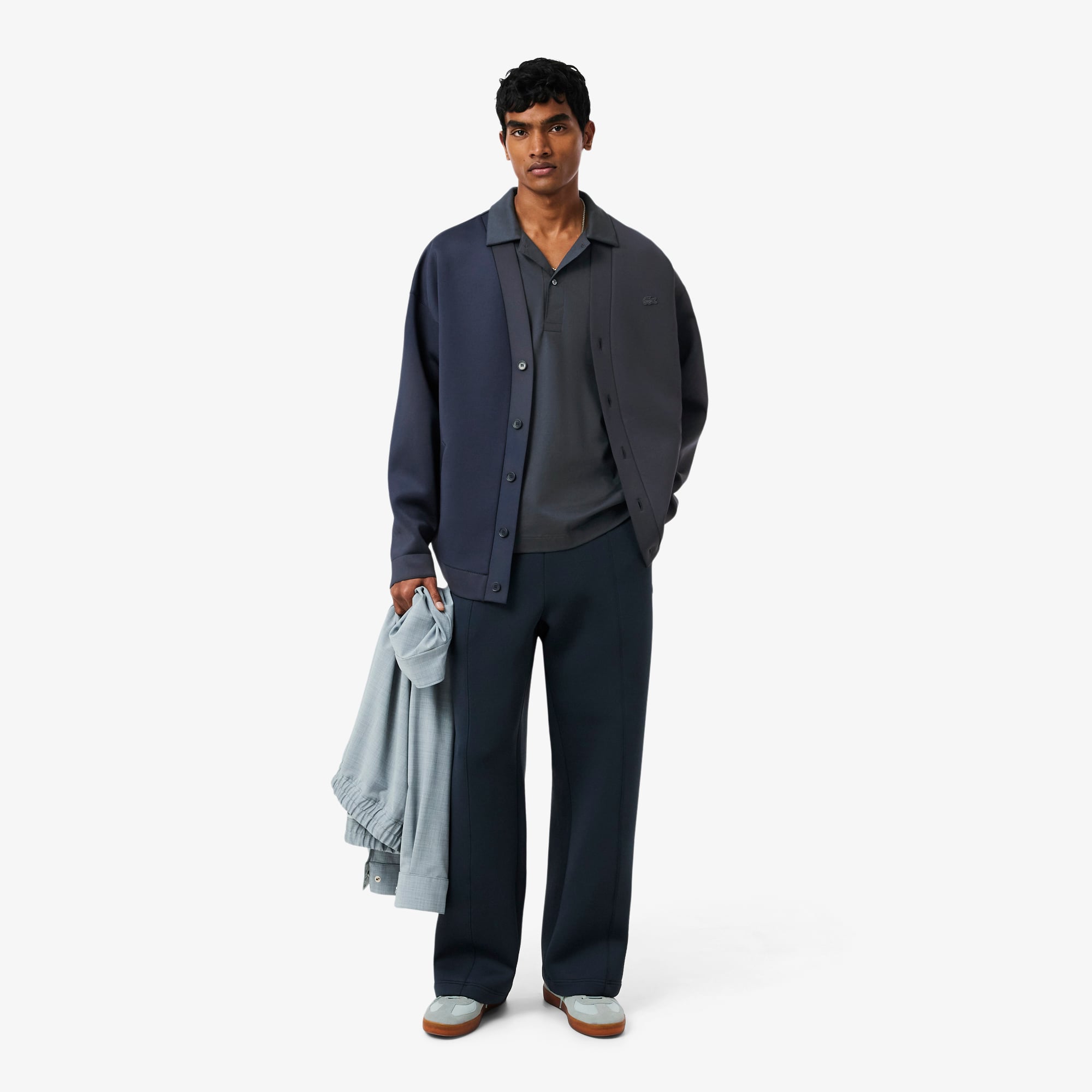 Áo Polo Lacoste Nam Dáng Cổ Điển Cổ Hở Paris Thêu Họa Tiết