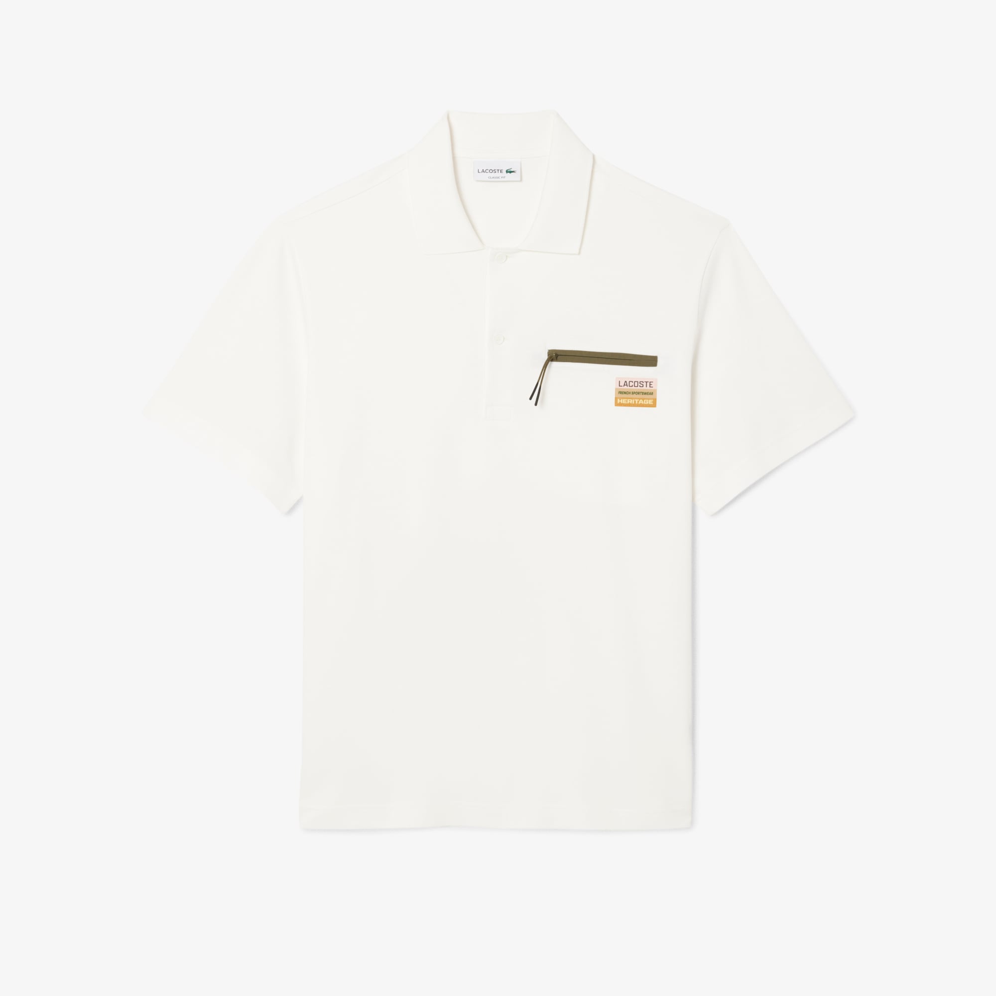 Áo Polo Lacoste Nam Dáng Cổ Điển Khóa Kéo Túi