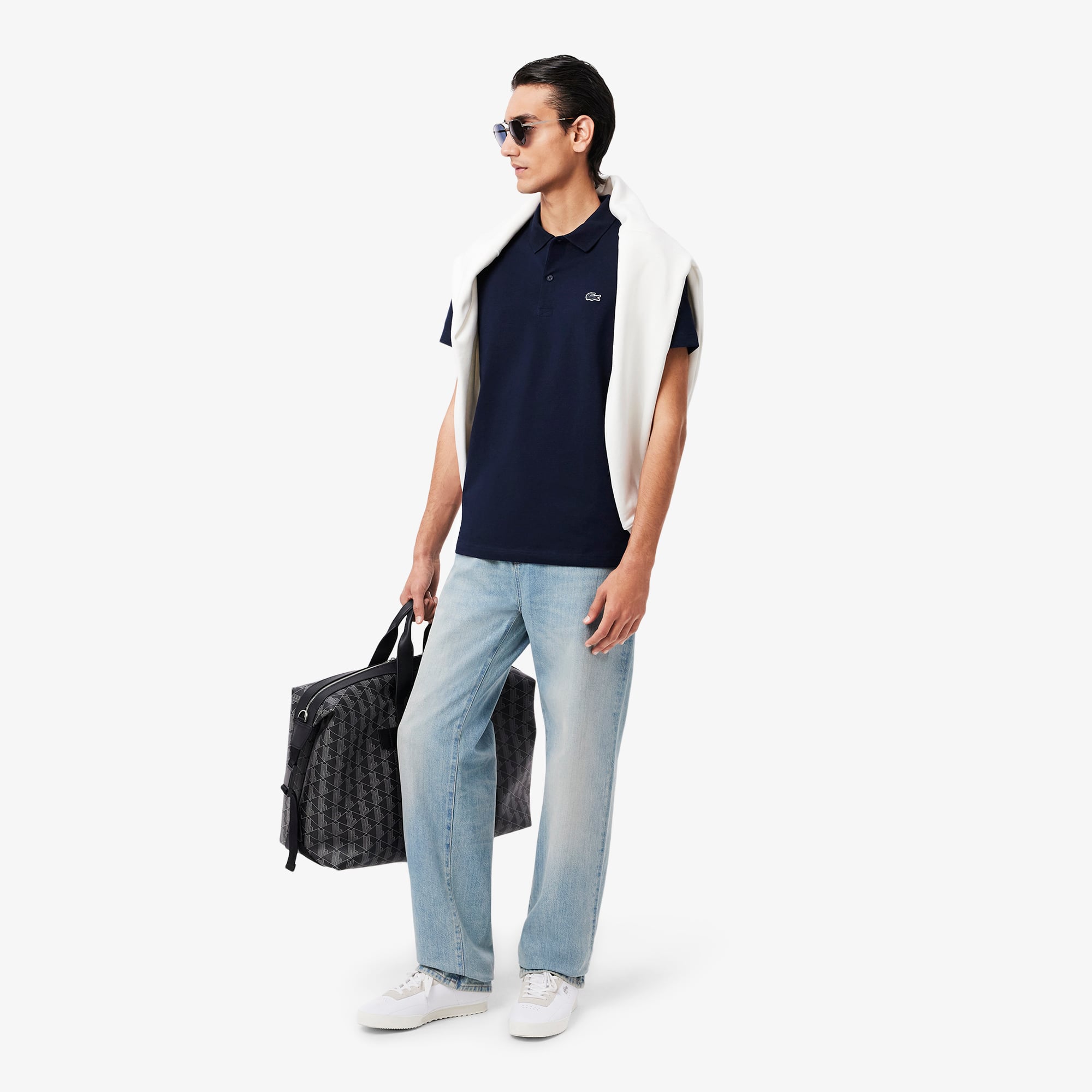 Áo Polo Lacoste Nam Dáng Suông Chất Liệu Cotton