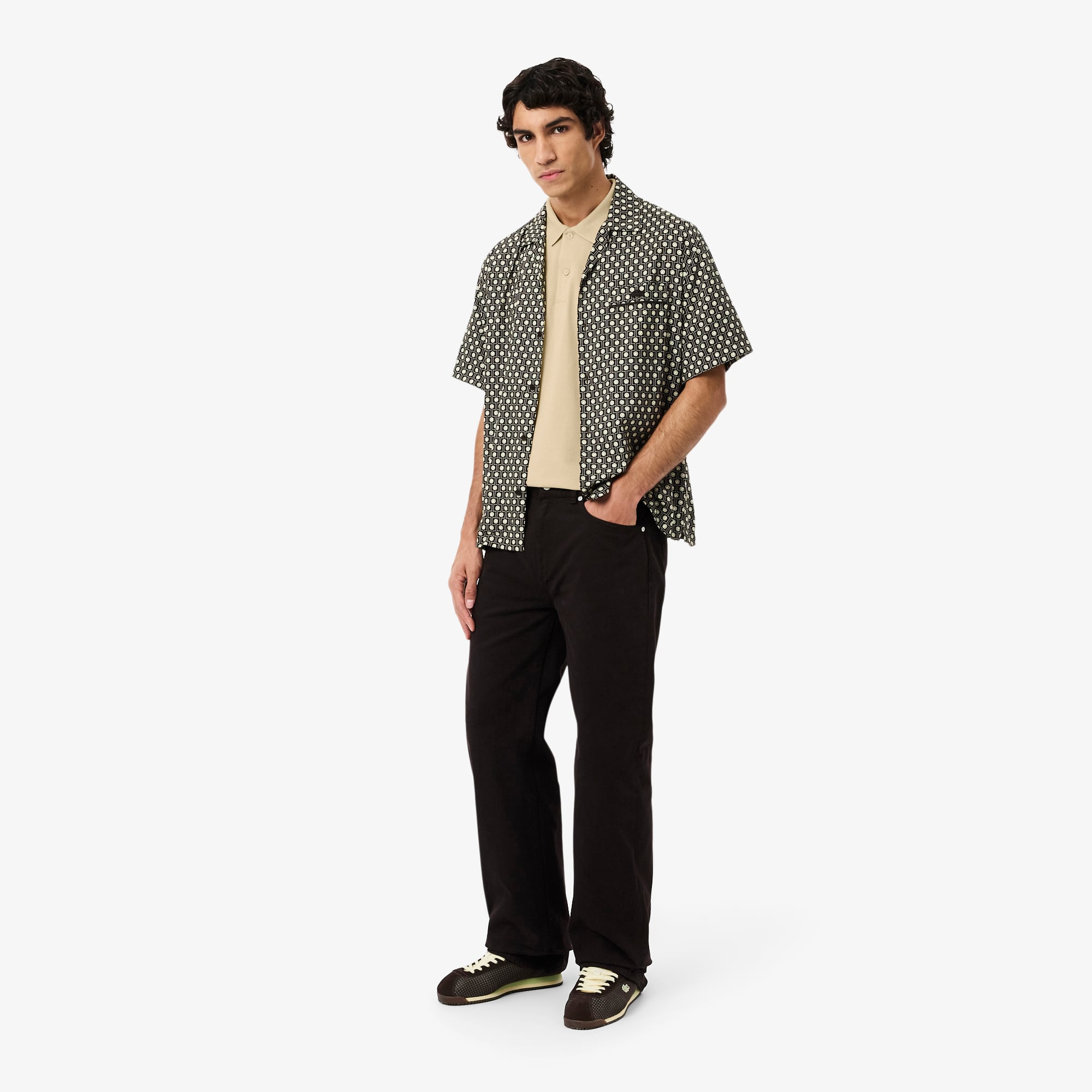 Áo Polo Lacoste Nam Dáng Suông Chất Liệu Cotton