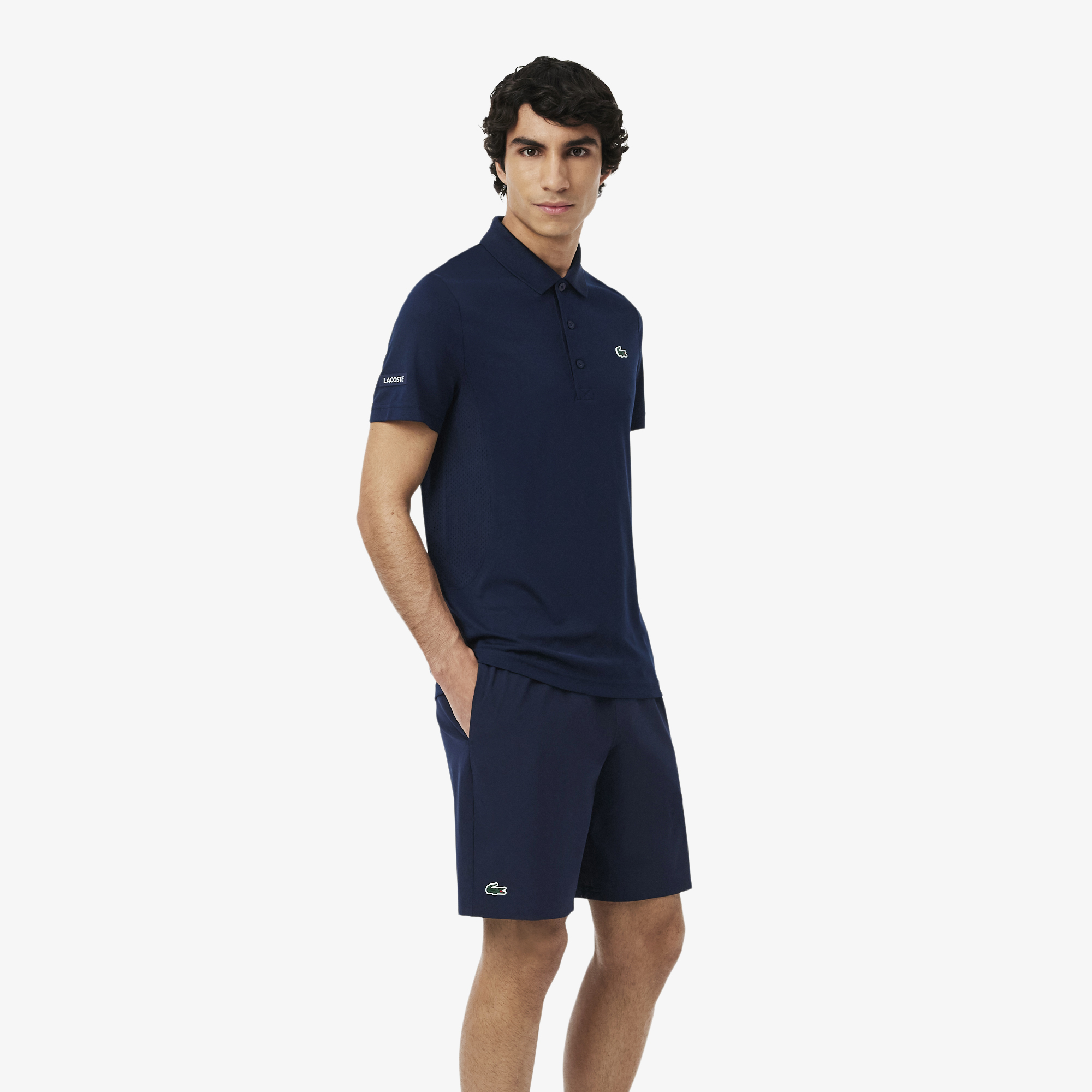 Áo Polo Tennis Lacoste Nam x Novak Djokovic Dáng Suông