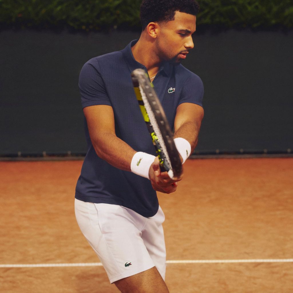 Áo Polo Tennis Lacoste Nam Ôm Dáng Co Giãn Dệt Nổi Công Nghệ Thoáng Khí