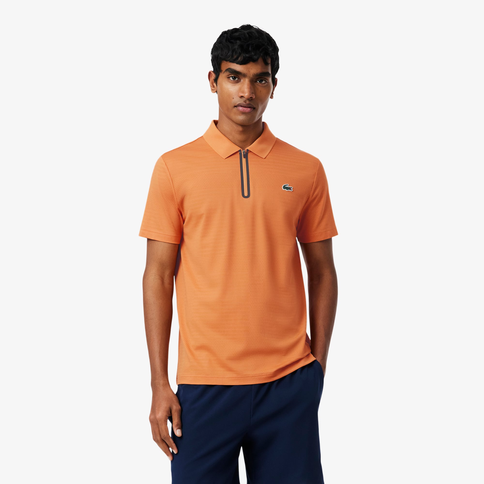 Áo Polo Tennis Lacoste Nam Ôm Dáng Co Giãn Dệt Nổi Công Nghệ Thoáng Khí