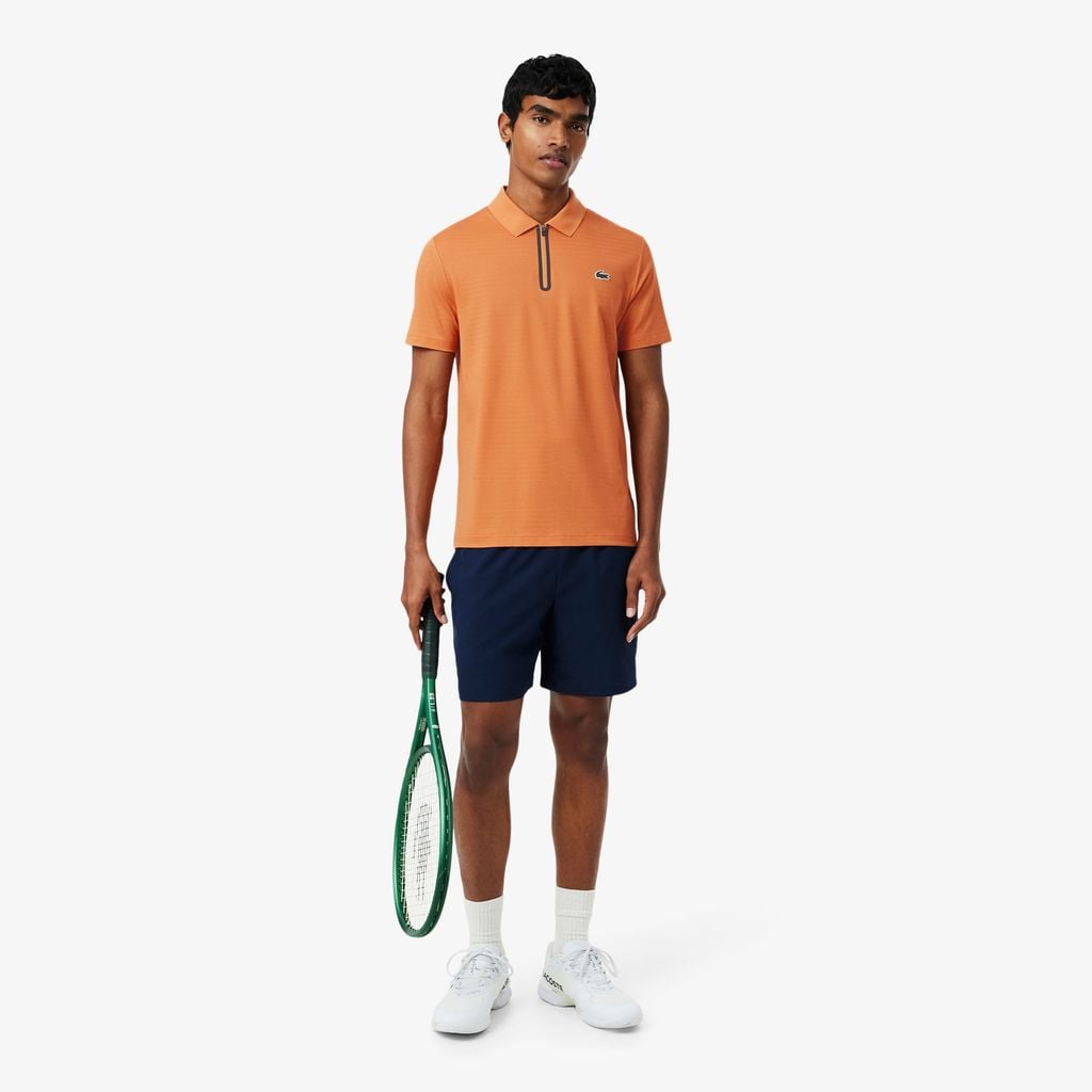 Áo Polo Tennis Lacoste Nam Ôm Dáng Co Giãn Dệt Nổi Công Nghệ Thoáng Khí