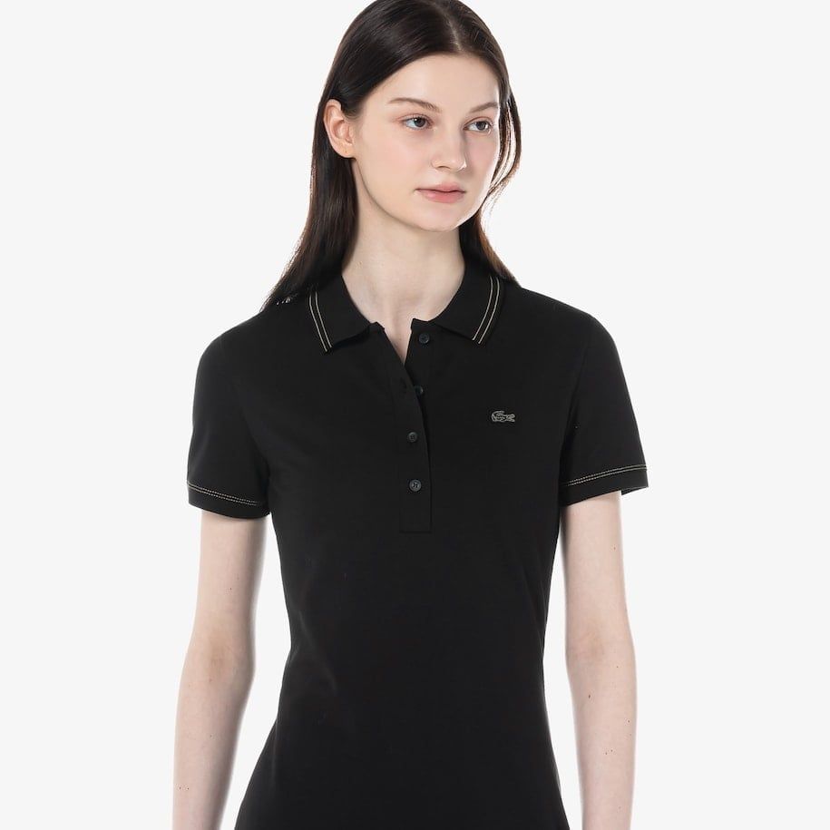 Đầm Polo Lacoste Nữ Ôm Dáng Chất Liệu Piqué Co Giãn