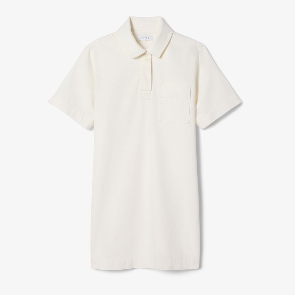 Đầm Polo Lacoste Nữ Dáng Oversize Chất Liệu Denim