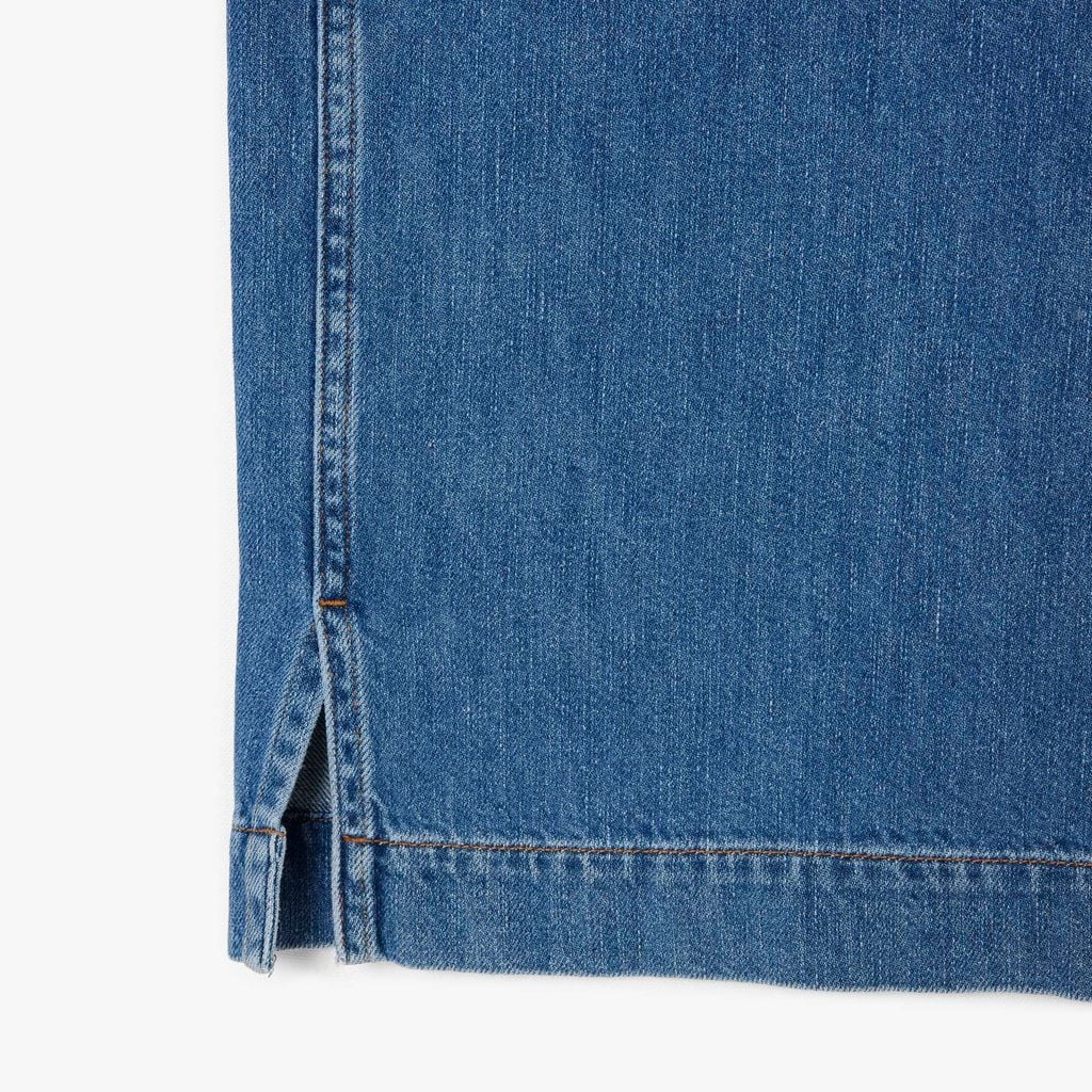 Đầm Polo Lacoste Nữ Dáng Oversize Chất Liệu Denim