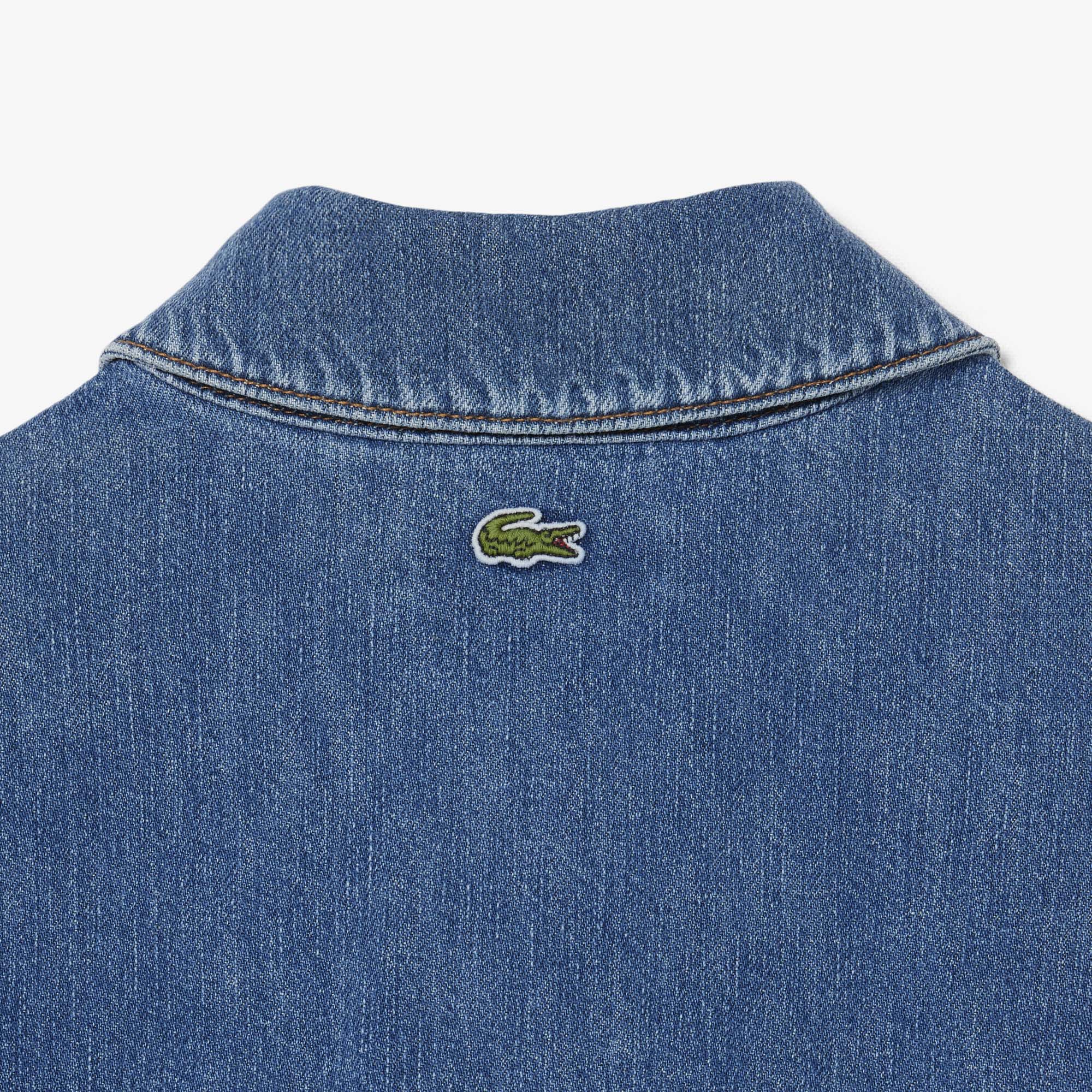 Đầm Polo Lacoste Nữ Dáng Oversize Chất Liệu Denim