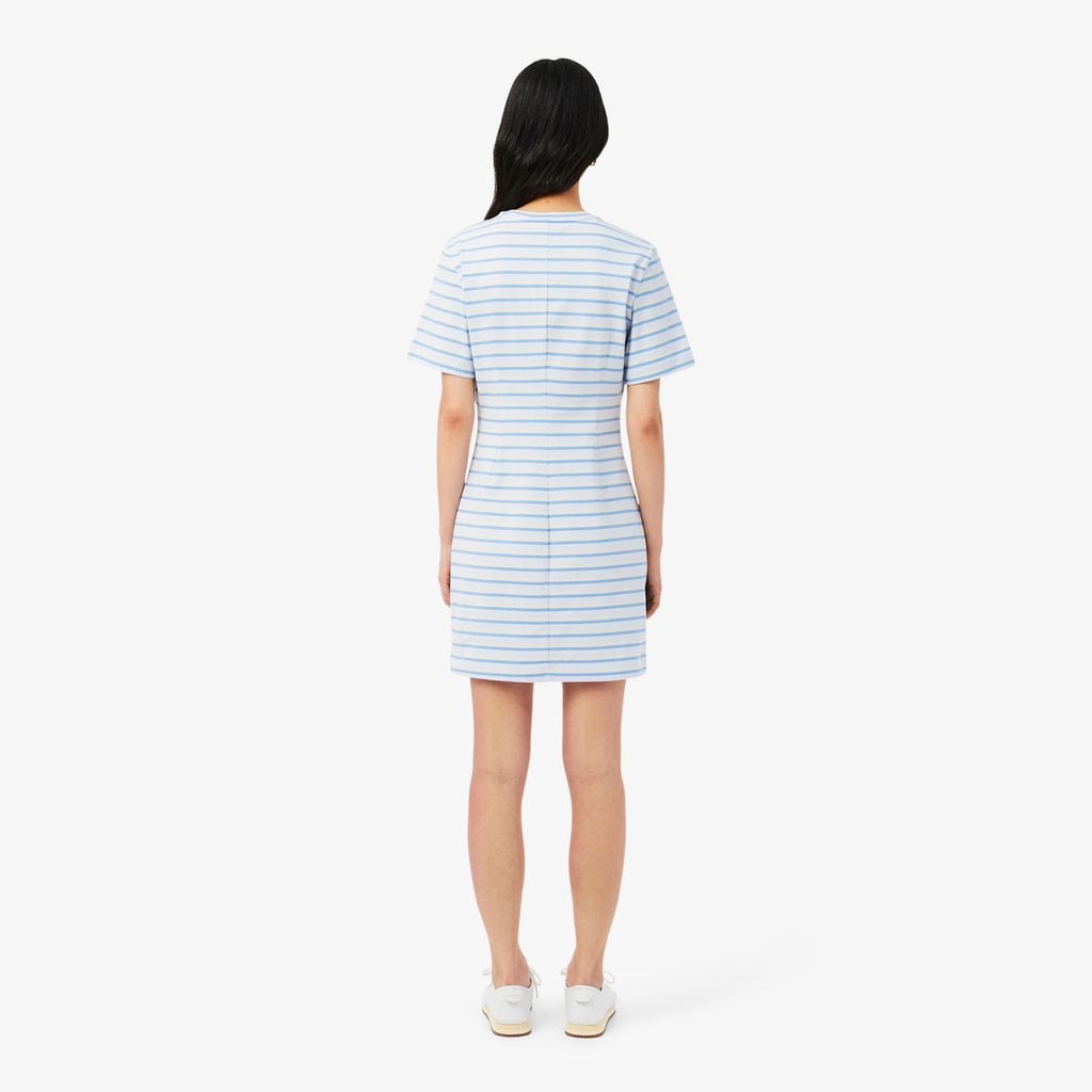 Đầm Lacoste Nữ Ôm Dáng Chất Liệu Cotton Kẻ Sọc