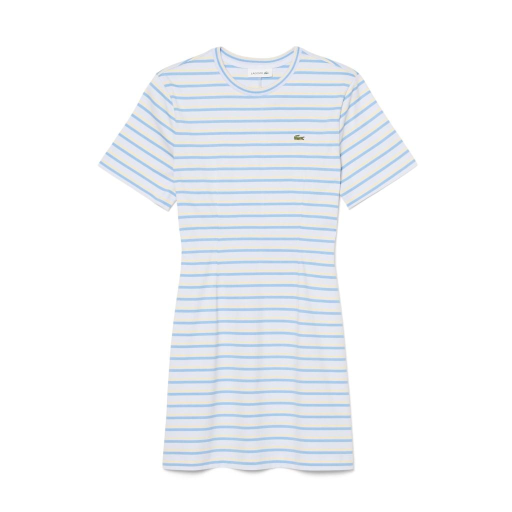 Đầm Lacoste Nữ Ôm Dáng Chất Liệu Cotton Kẻ Sọc