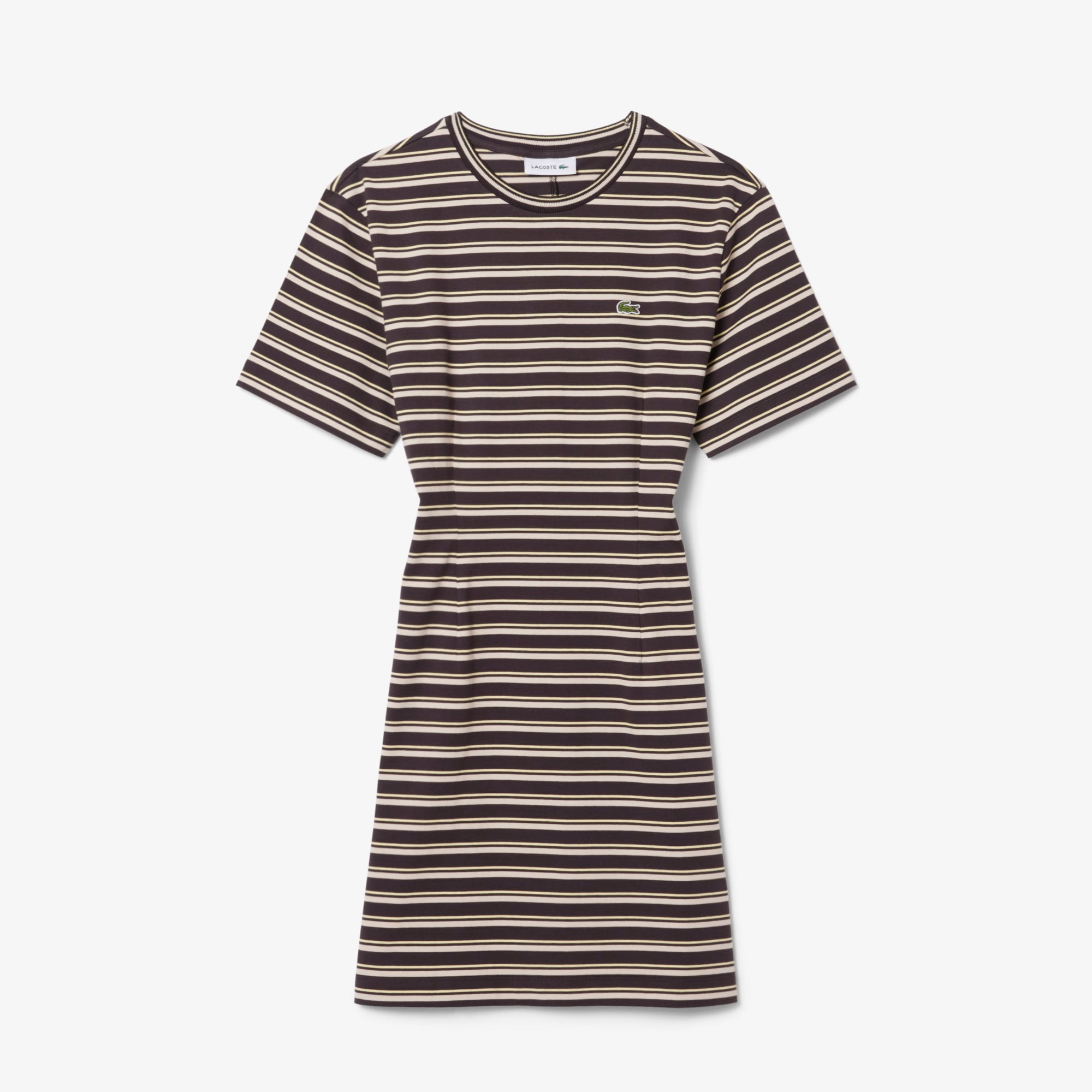 Đầm Lacoste Nữ Ôm Dáng Chất Liệu Cotton Kẻ Sọc