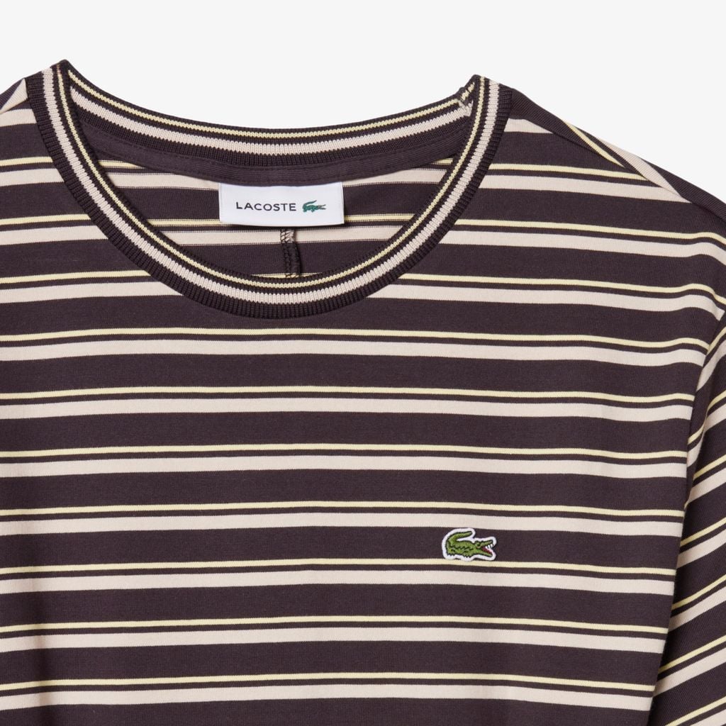Đầm Lacoste Nữ Ôm Dáng Chất Liệu Cotton Kẻ Sọc