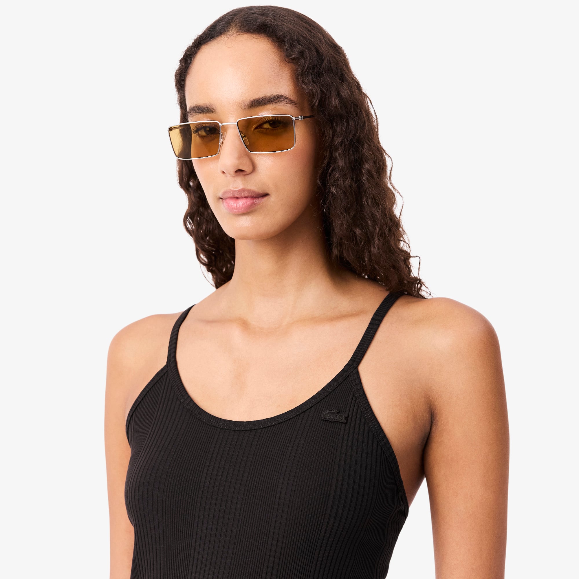 Đầm Maxi Lacoste Nữ Ôm Dáng Chất Liệu Cotton Gân Có Dây