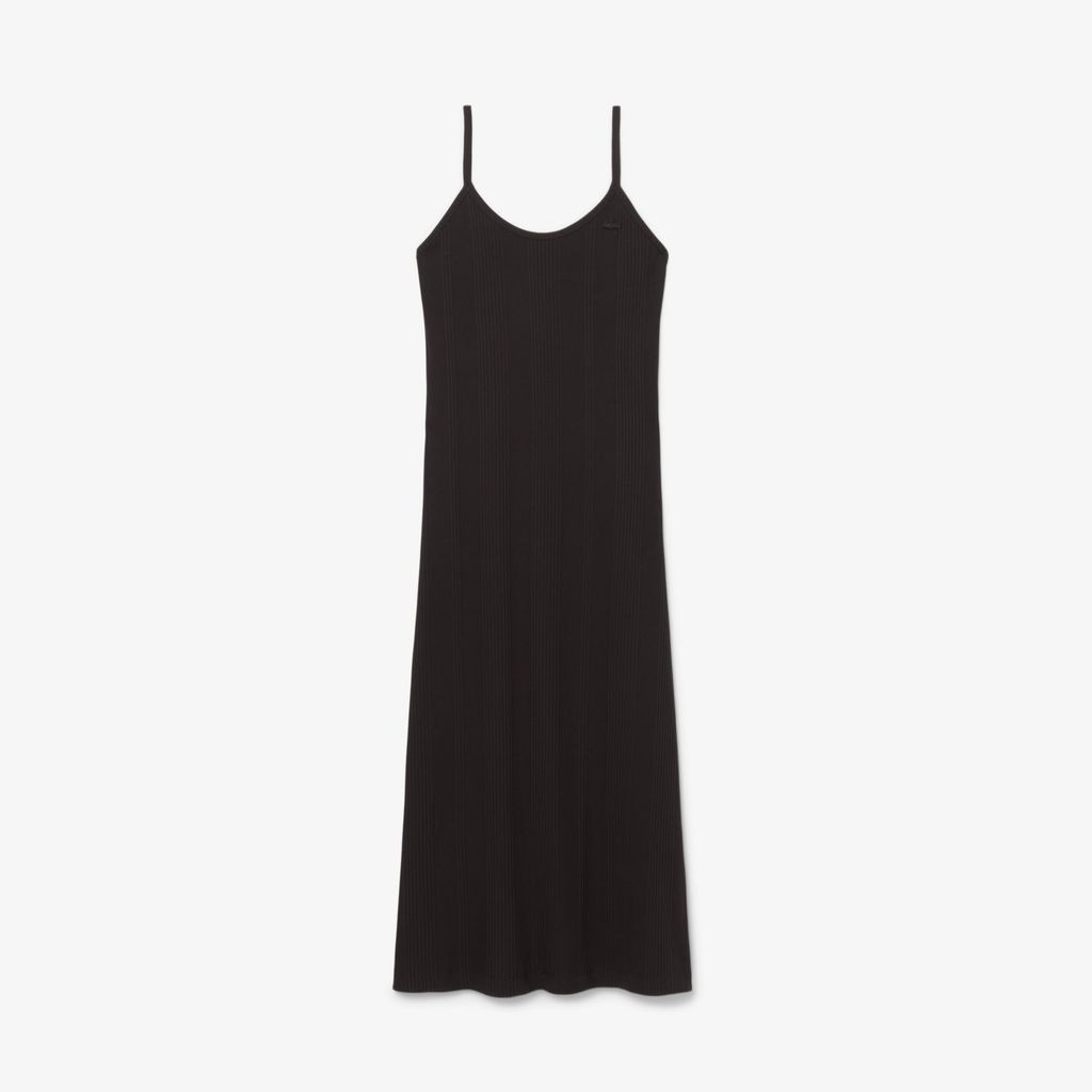Đầm Maxi Lacoste Nữ Ôm Dáng Chất Liệu Cotton Gân Có Dây