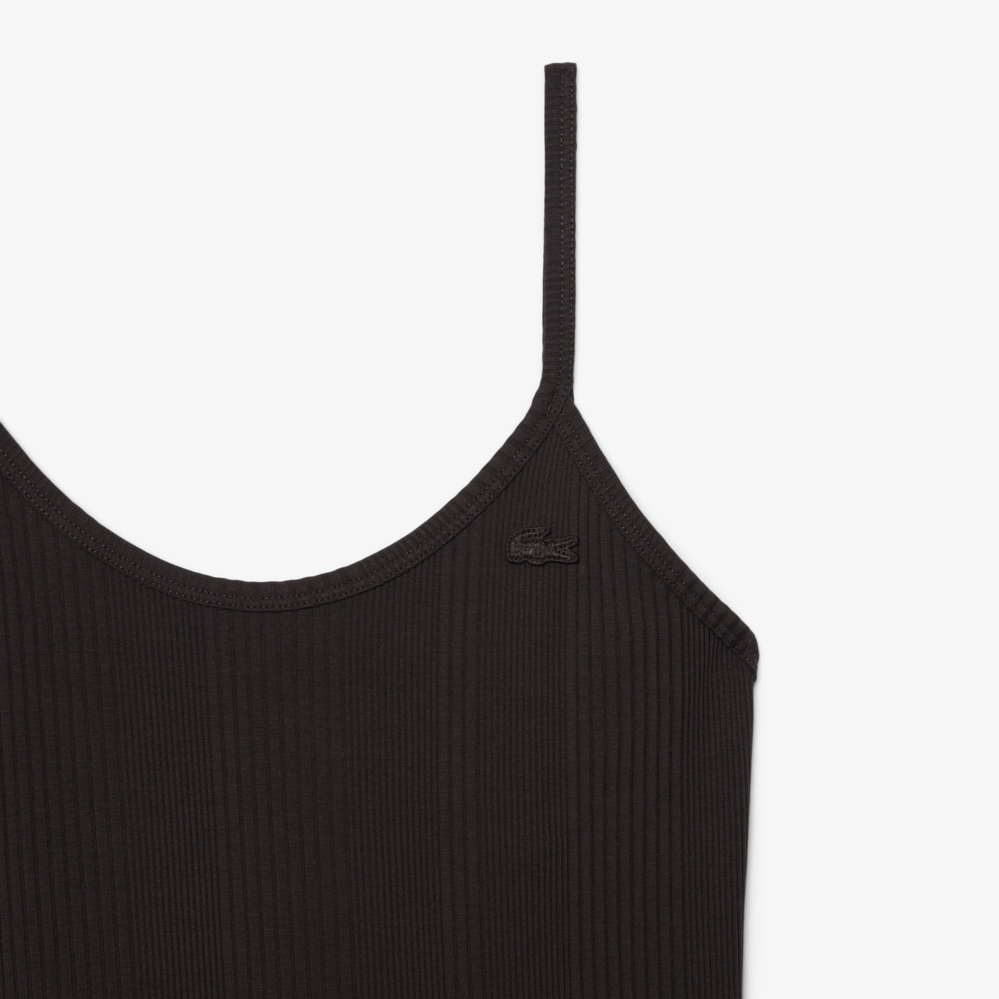 Đầm Maxi Lacoste Nữ Ôm Dáng Chất Liệu Cotton Gân Có Dây