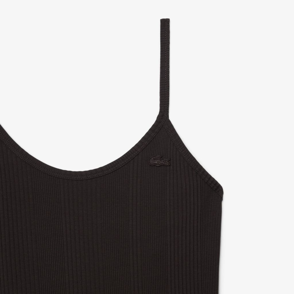 Đầm Maxi Lacoste Nữ Ôm Dáng Chất Liệu Cotton Gân Có Dây