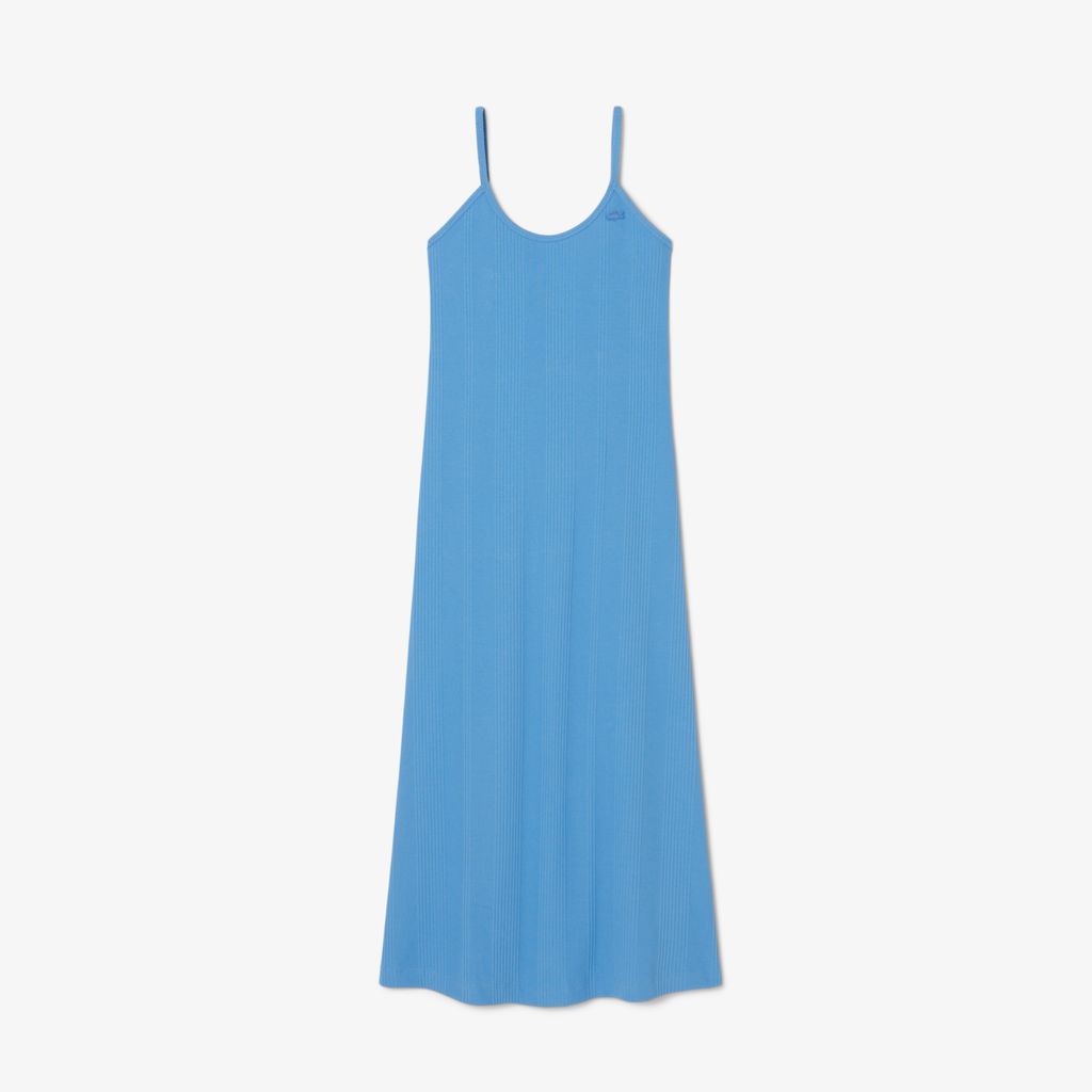 Đầm Maxi Lacoste Nữ Ôm Dáng Chất Liệu Cotton Gân Có Dây