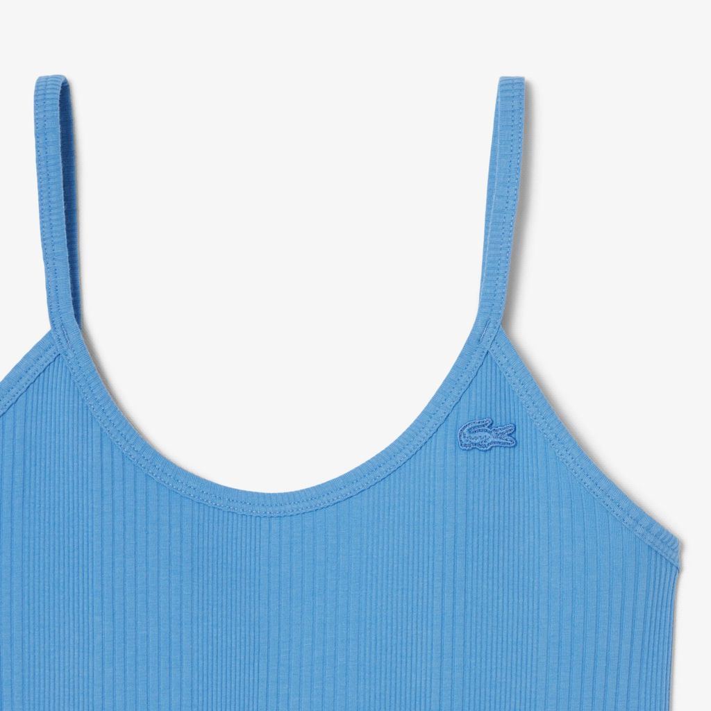 Đầm Maxi Lacoste Nữ Ôm Dáng Chất Liệu Cotton Gân Có Dây