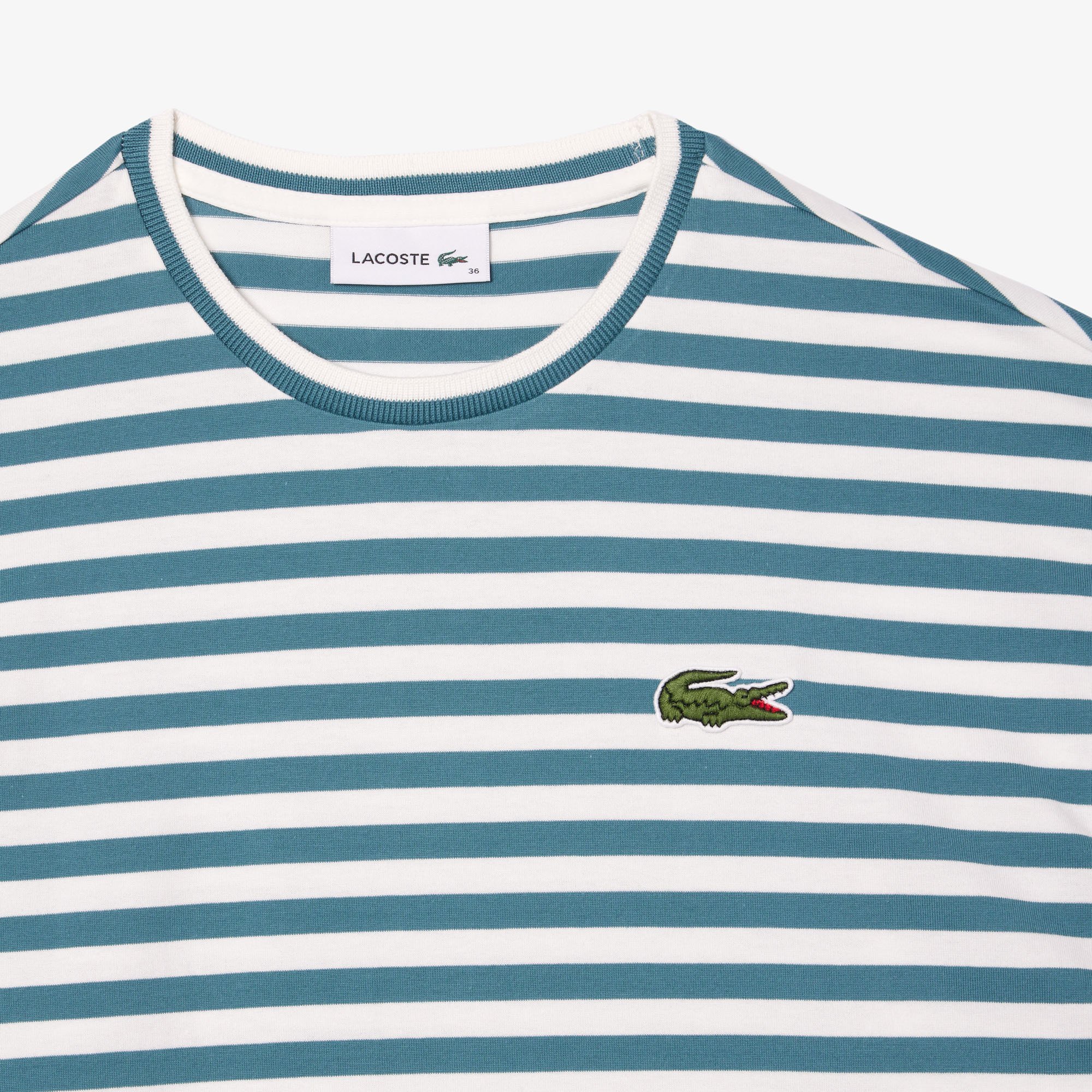 Đầm Lacoste Nữ Sọc Độ Dài Vừa Phải Chất Liệu Cotton Jersey