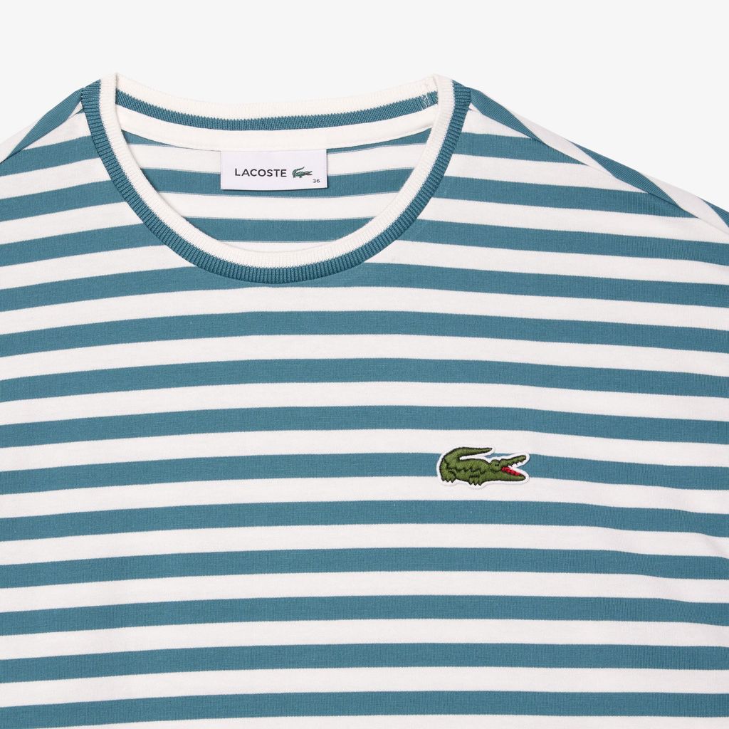 Đầm Lacoste Nữ Sọc Độ Dài Vừa Phải Chất Liệu Cotton Jersey