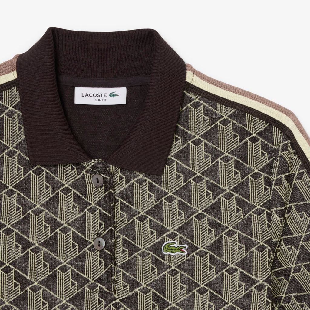 Đầm Polo Lacoste Nữ Ôm Dáng Họa Tiết Monogram