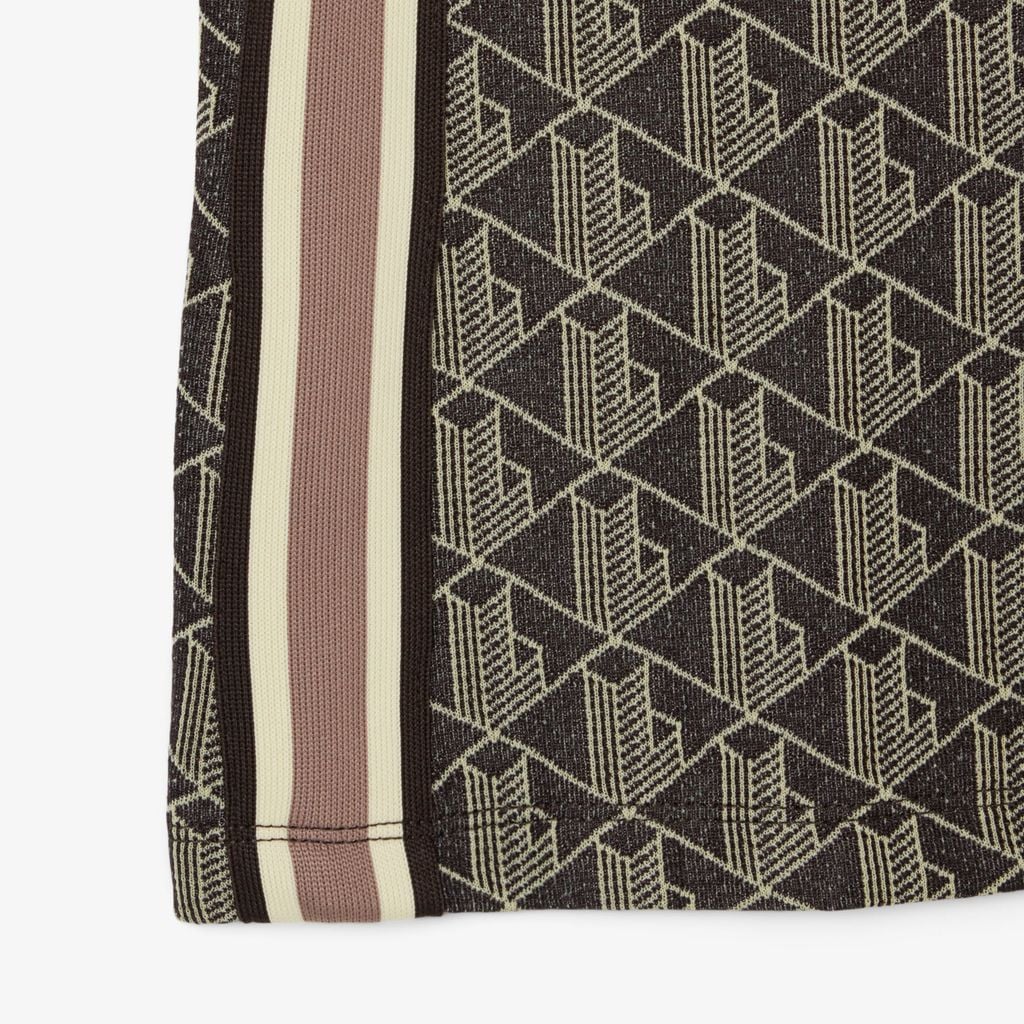 Đầm Polo Lacoste Nữ Ôm Dáng Họa Tiết Monogram