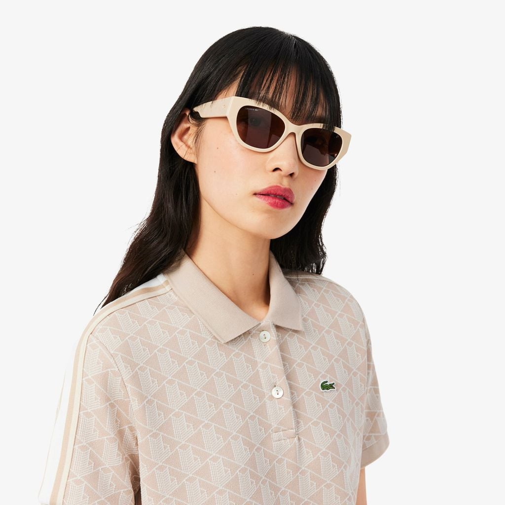 Đầm Polo Lacoste Nữ Ôm Dáng Họa Tiết Monogram
