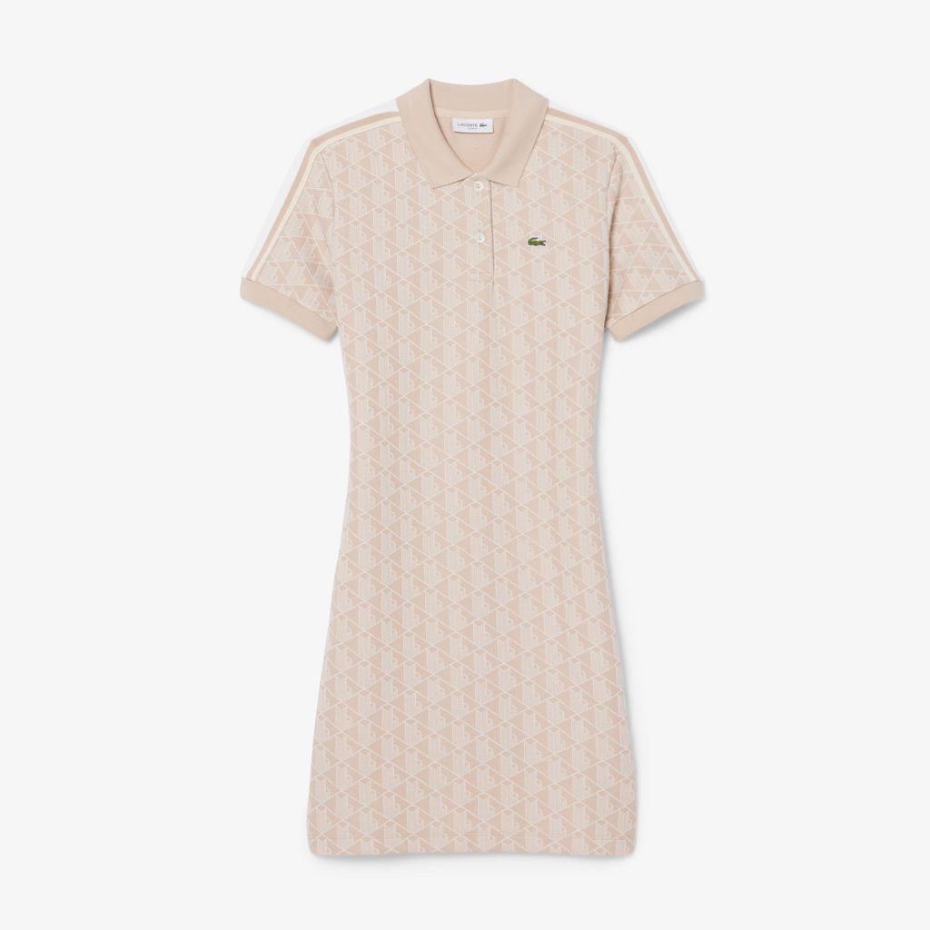 Đầm Polo Lacoste Nữ Ôm Dáng Họa Tiết Monogram