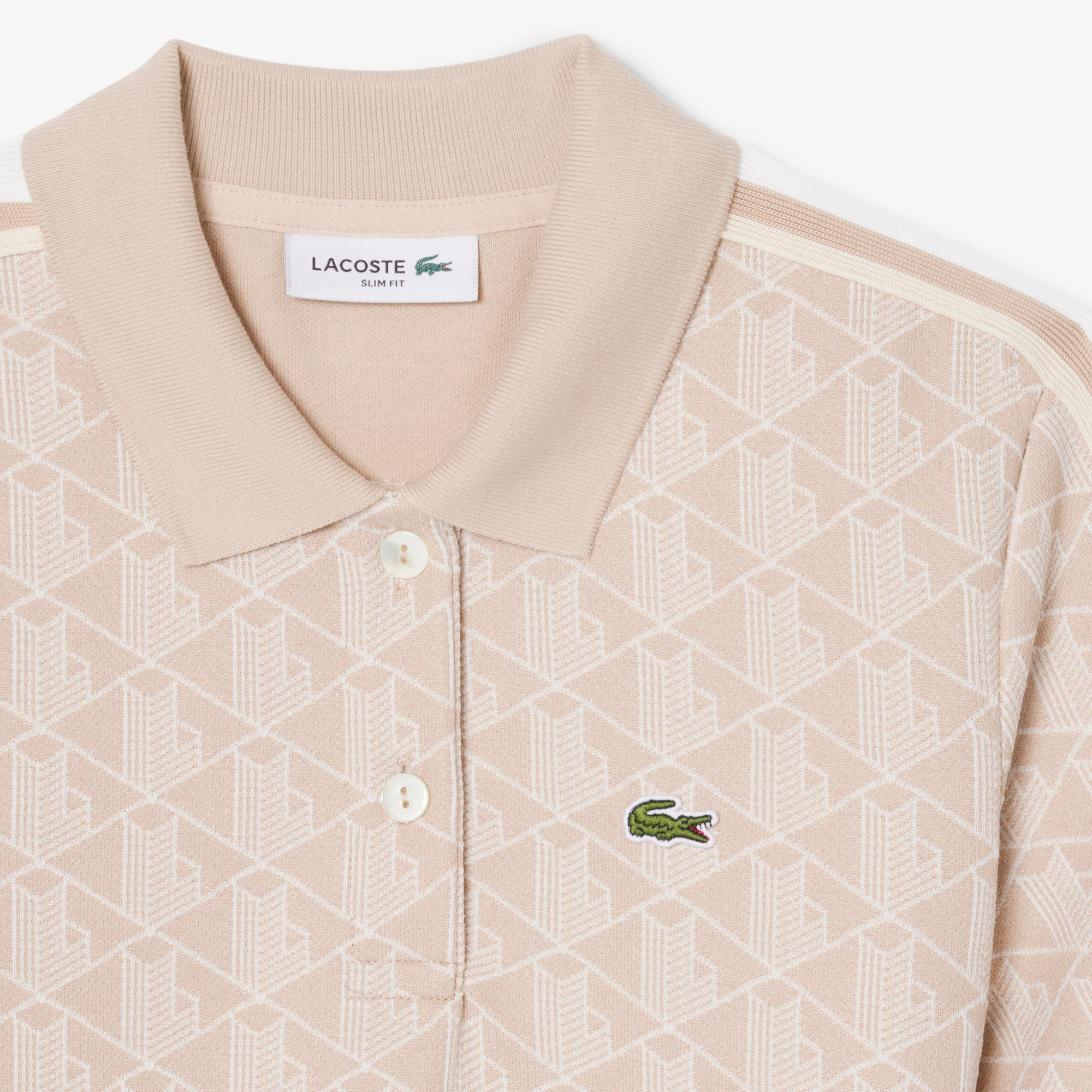 Đầm Polo Lacoste Nữ Ôm Dáng Họa Tiết Monogram