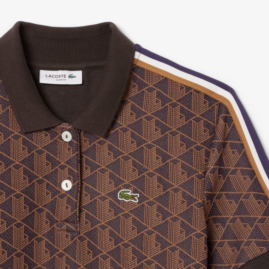 Đầm Polo Lacoste Nữ Ôm Dáng Họa Tiết Monogram