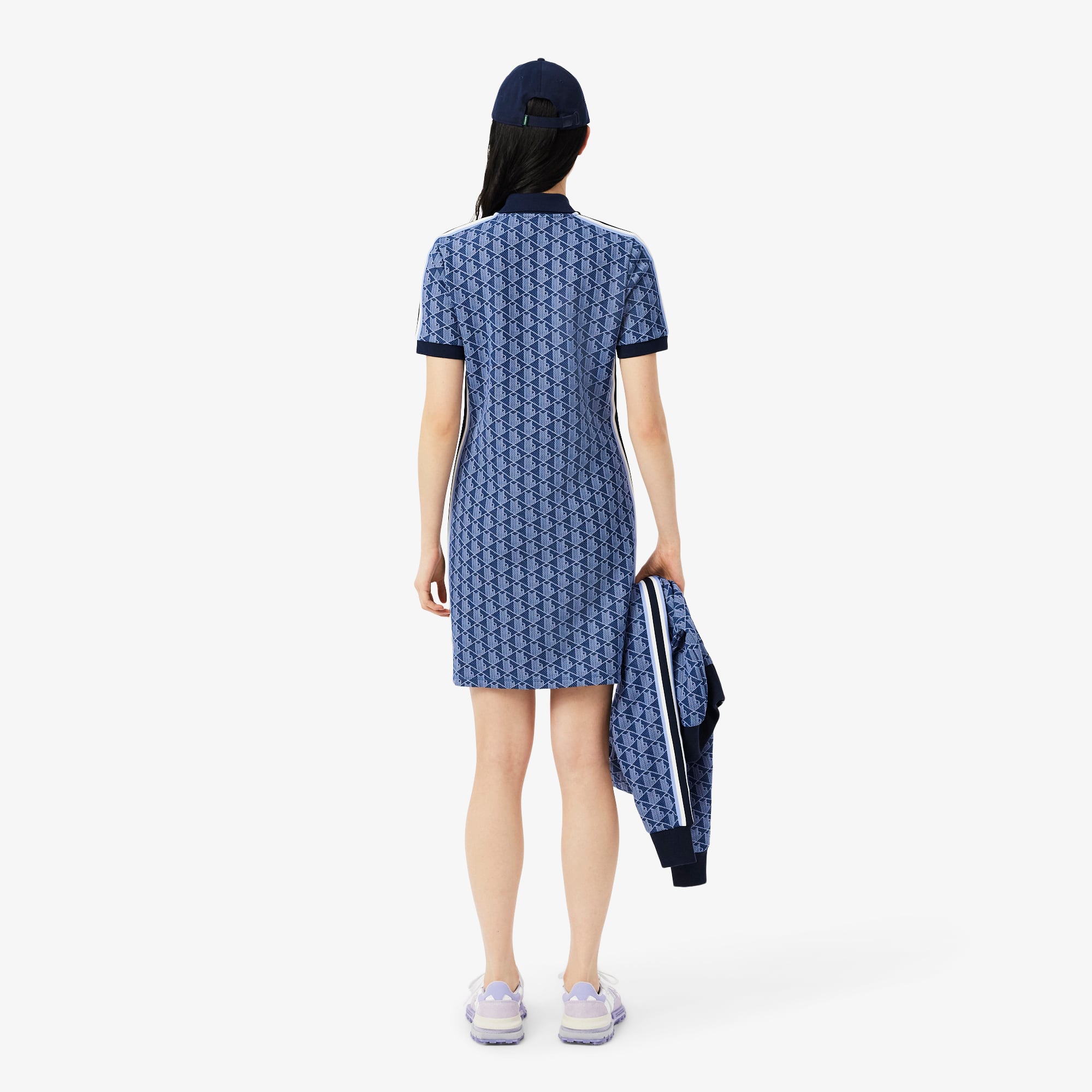 Đầm Polo Lacoste Nữ Ôm Dáng Họa Tiết Monogram