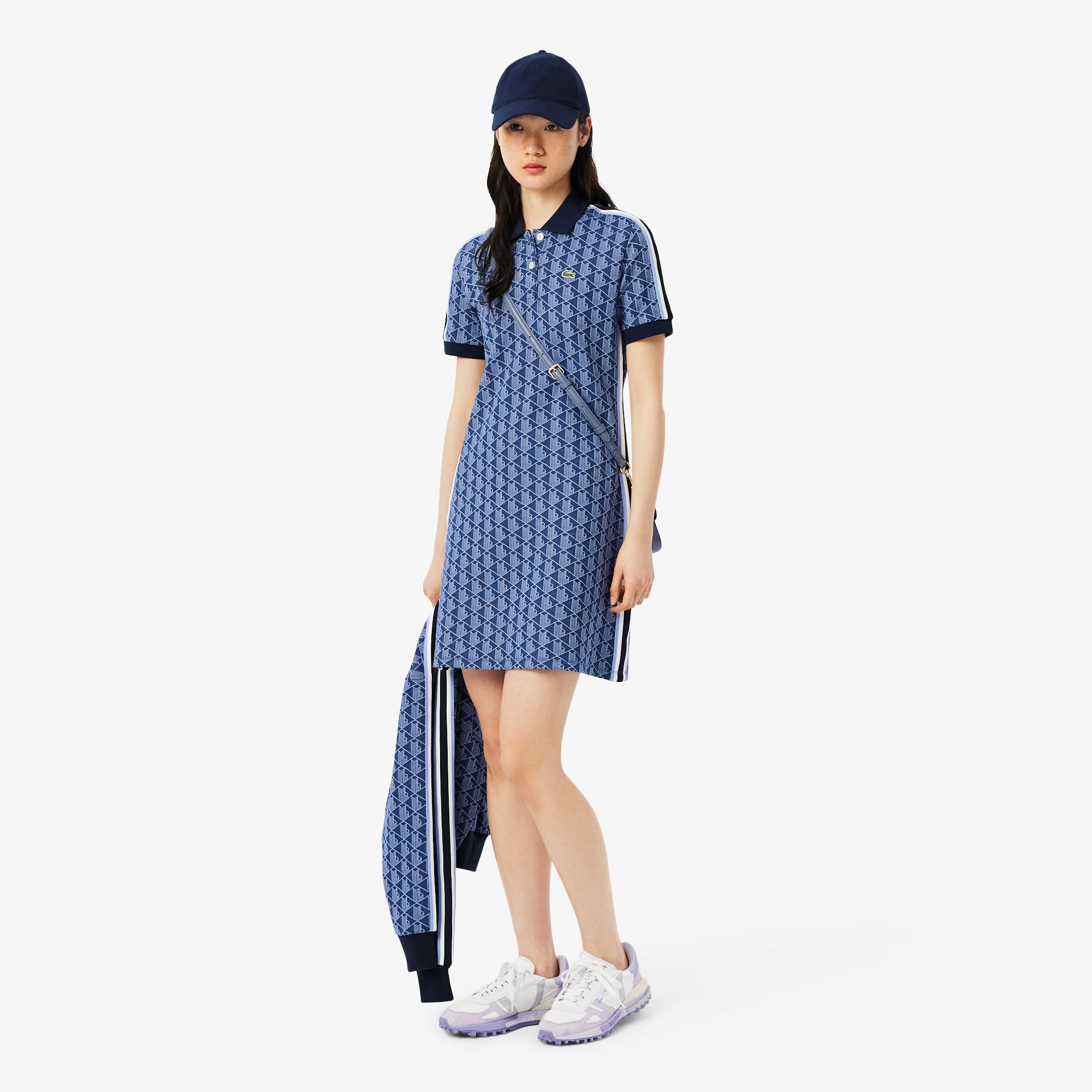 Đầm Polo Lacoste Nữ Ôm Dáng Họa Tiết Monogram