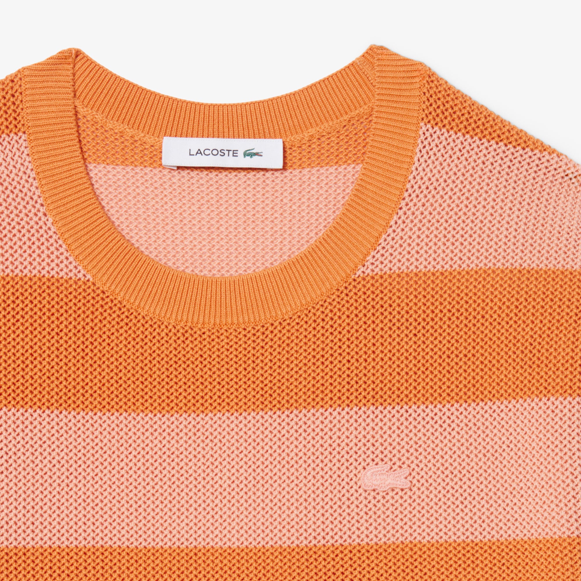 Đầm Lacoste Nữ Dáng Suông Đan Lưới Kẻ Sọc