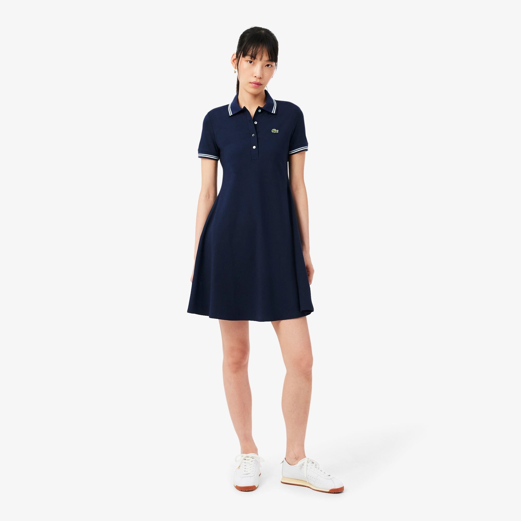 Đầm Polo Lacoste Nữ Xòe Chất Liệu Co Giãn