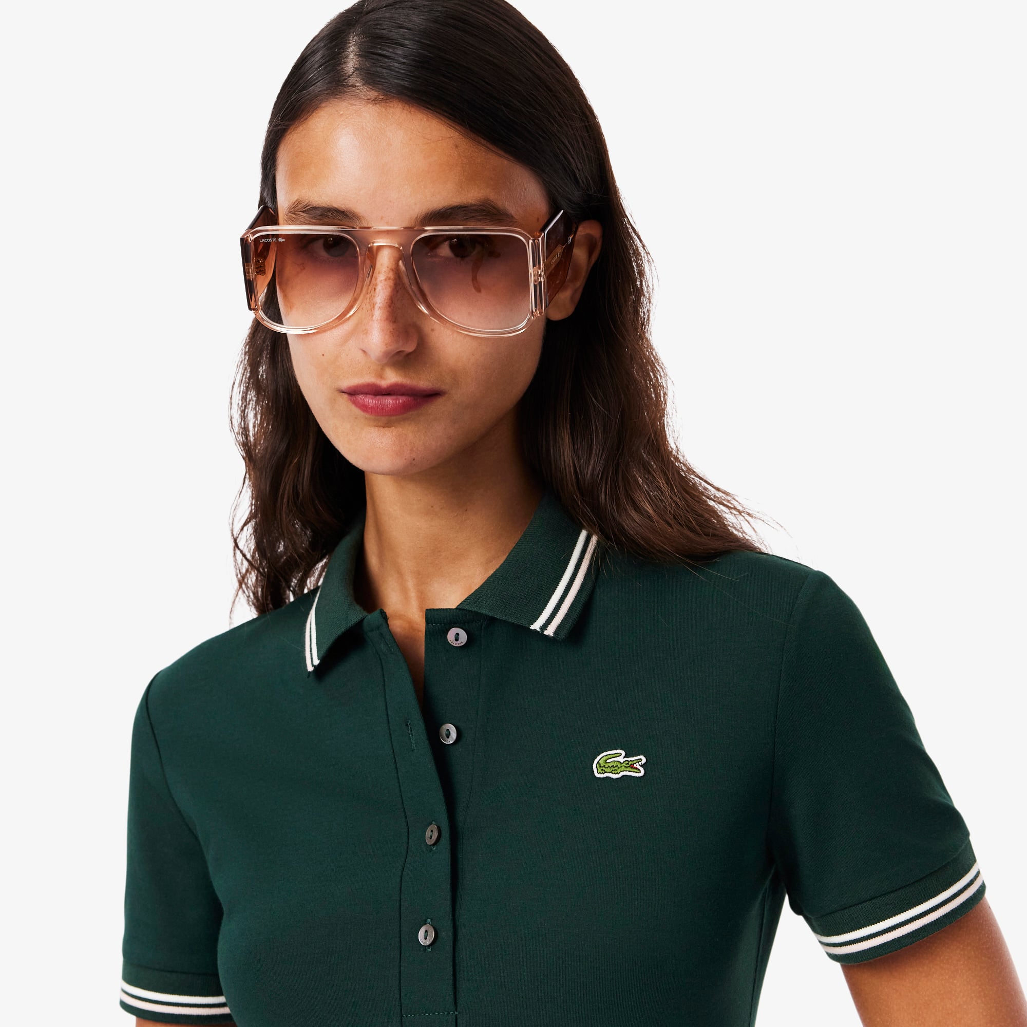 Đầm Polo Lacoste Nữ Xòe Chất Liệu Co Giãn