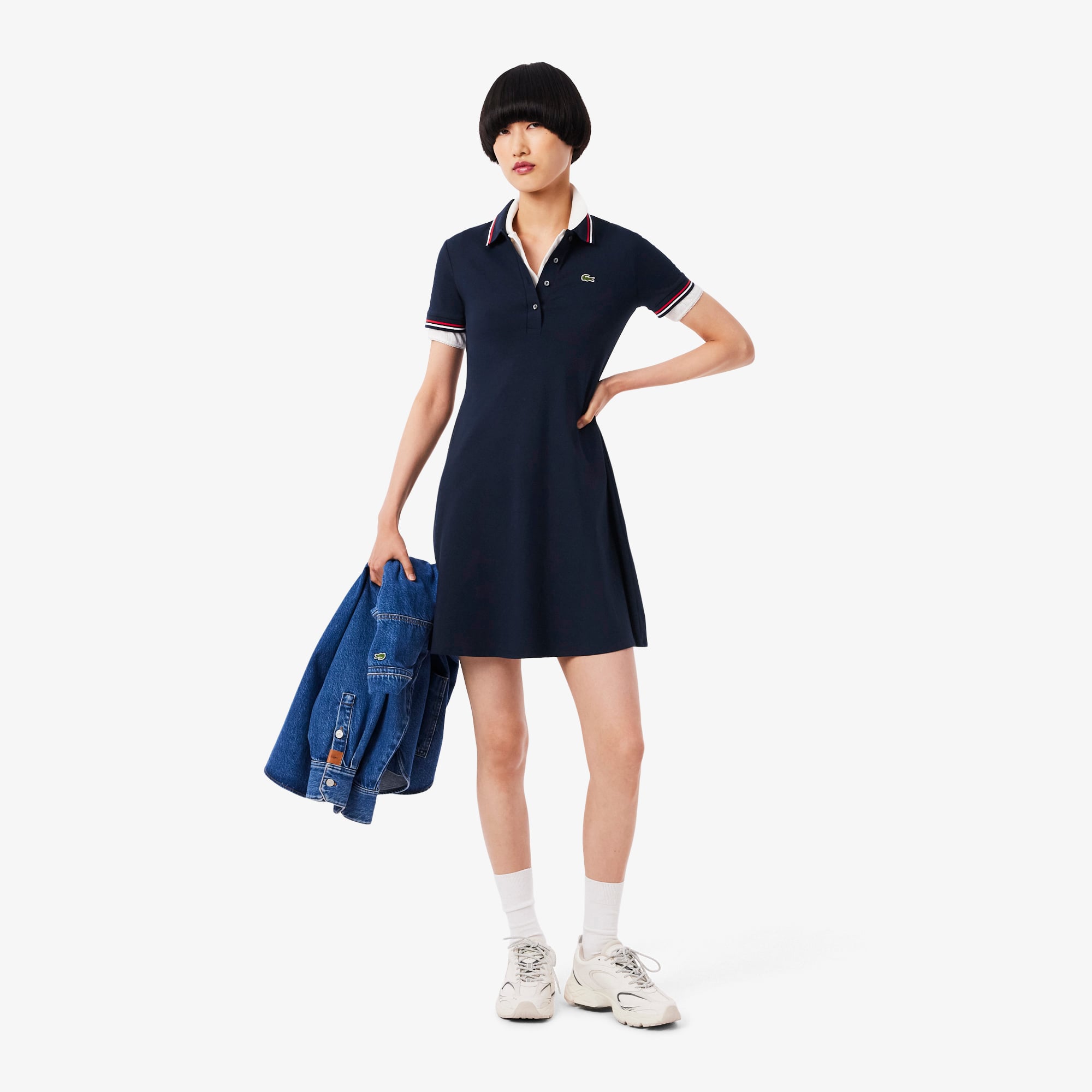 Đầm Polo Lacoste Nữ Xòe Chất Liệu Co Giãn