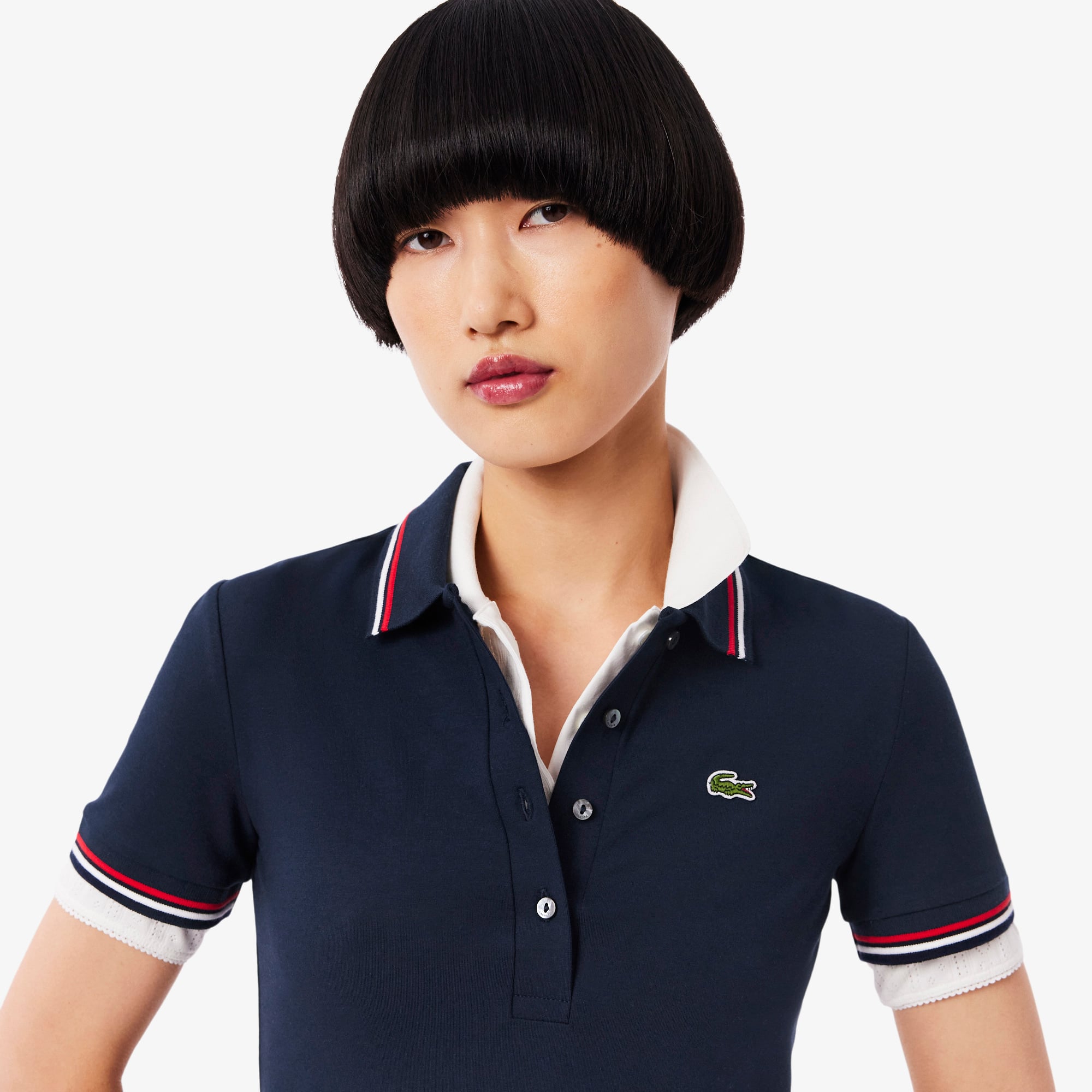 Đầm Polo Lacoste Nữ Xòe Chất Liệu Co Giãn