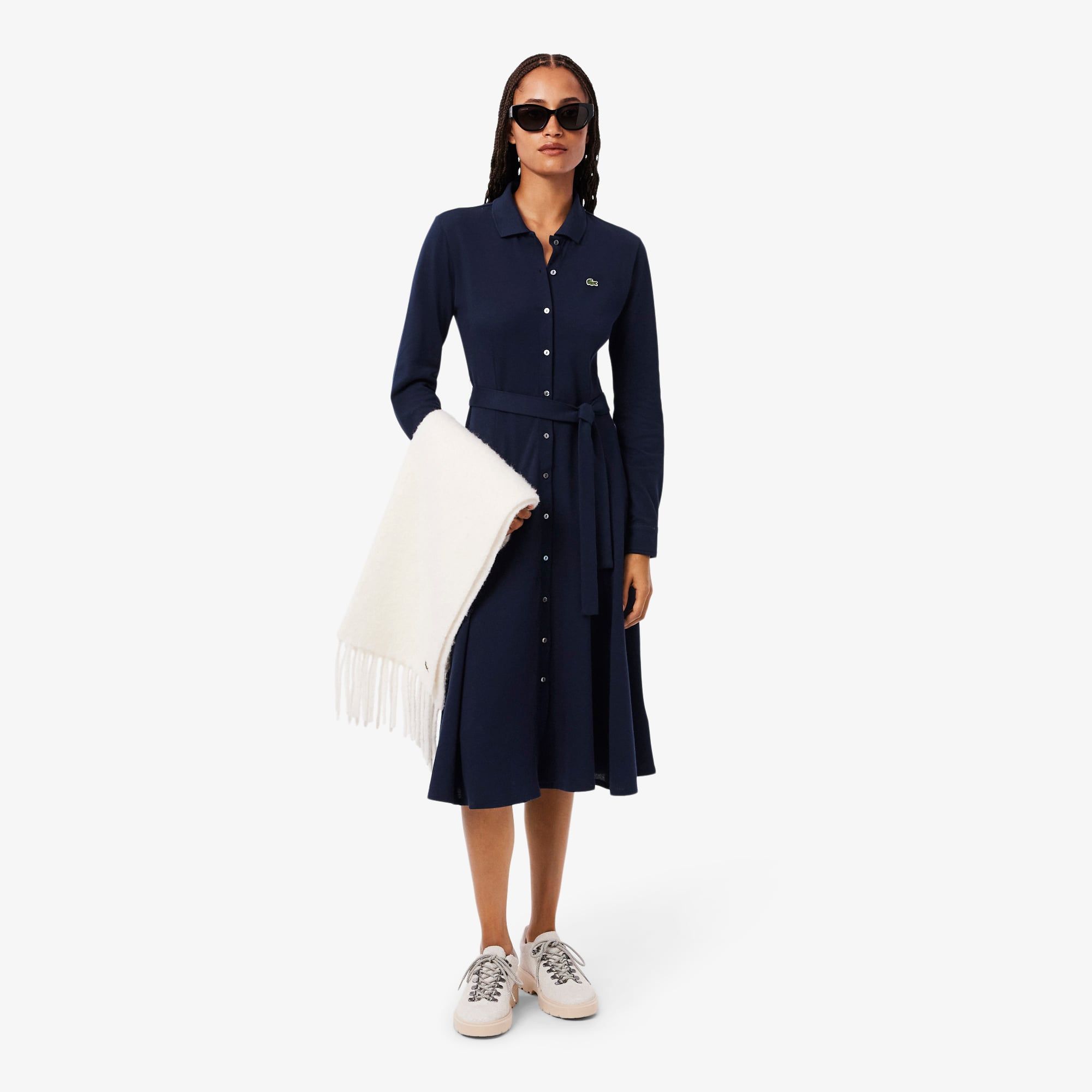 Đầm Lacoste Nữ Petit Piqué Có Thắt Lưng