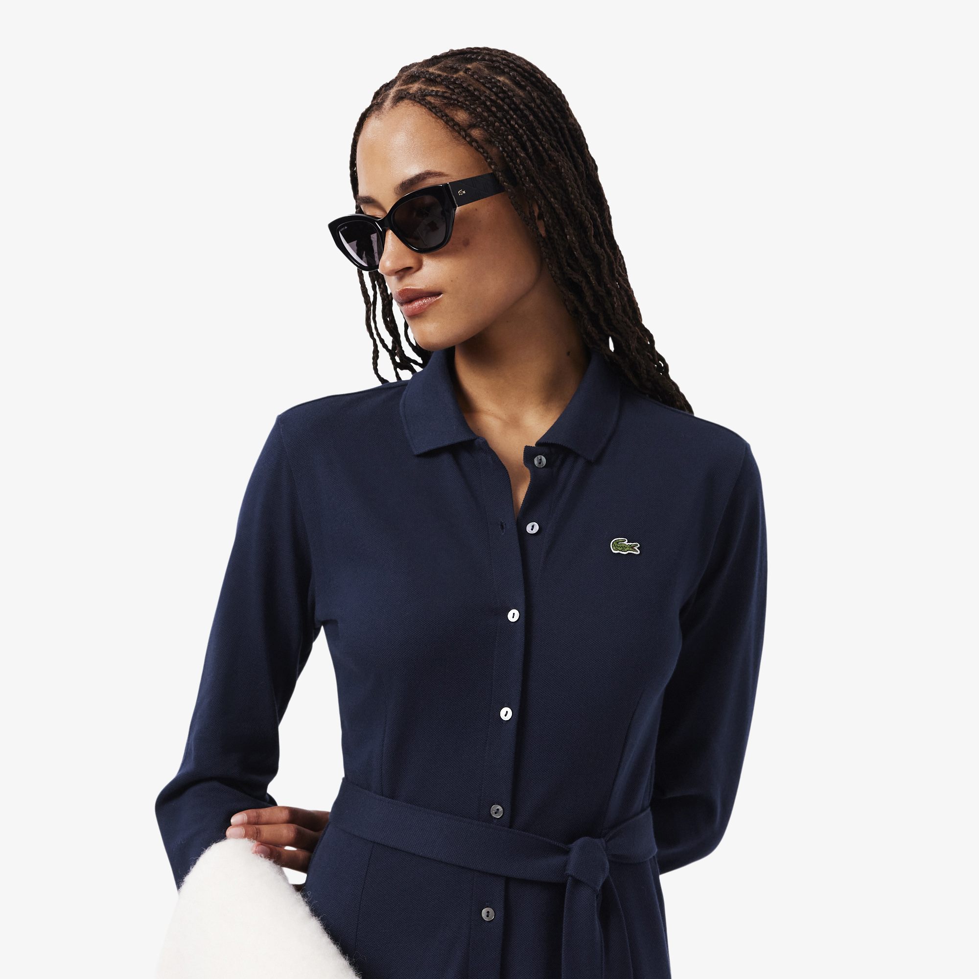Đầm Lacoste Nữ Petit Piqué Có Thắt Lưng