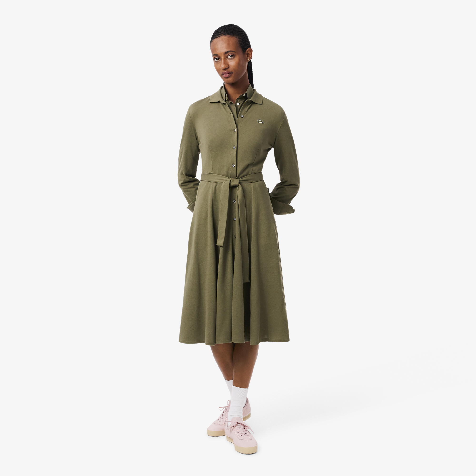 Đầm Lacoste Nữ Petit Piqué Có Thắt Lưng