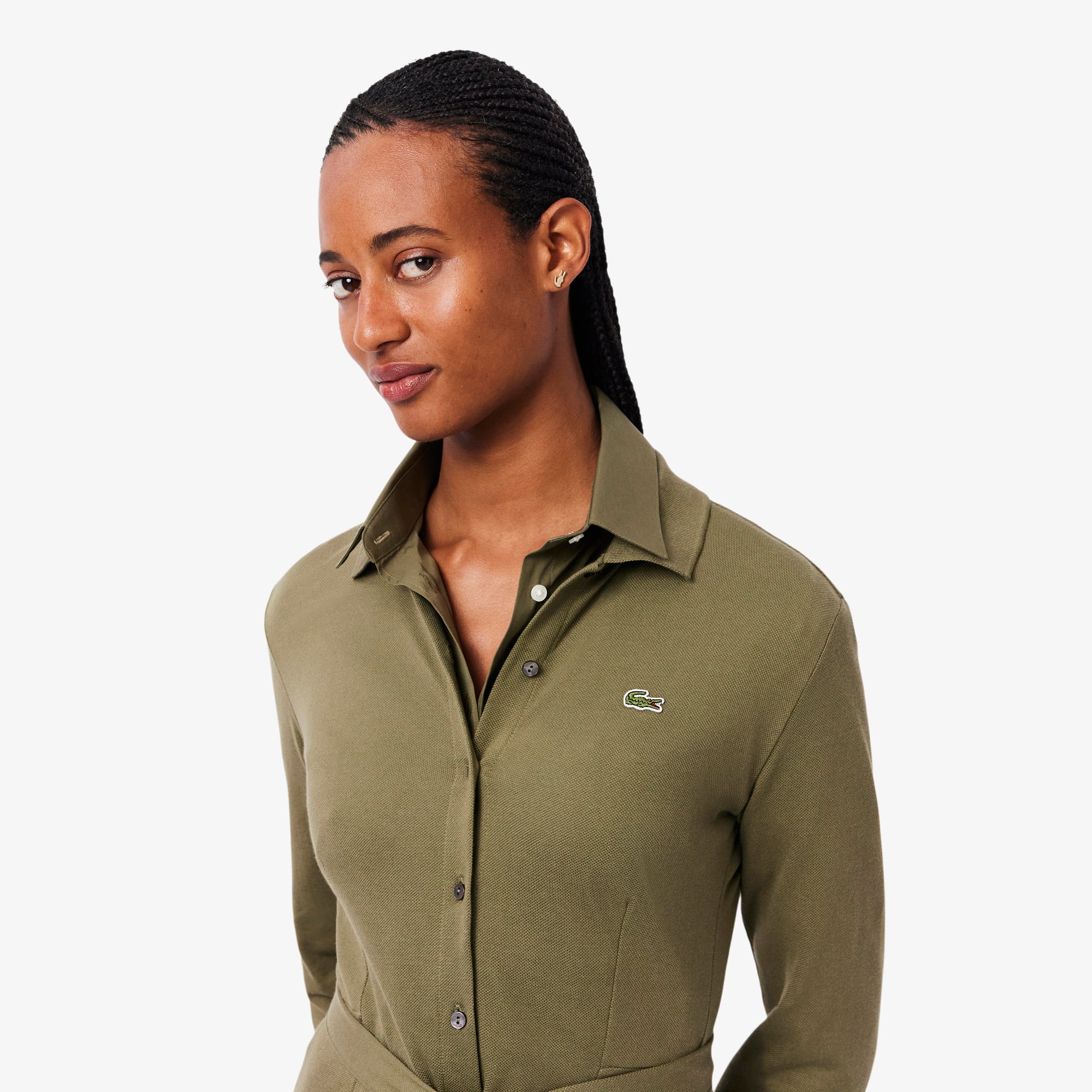 Đầm Lacoste Nữ Petit Piqué Có Thắt Lưng