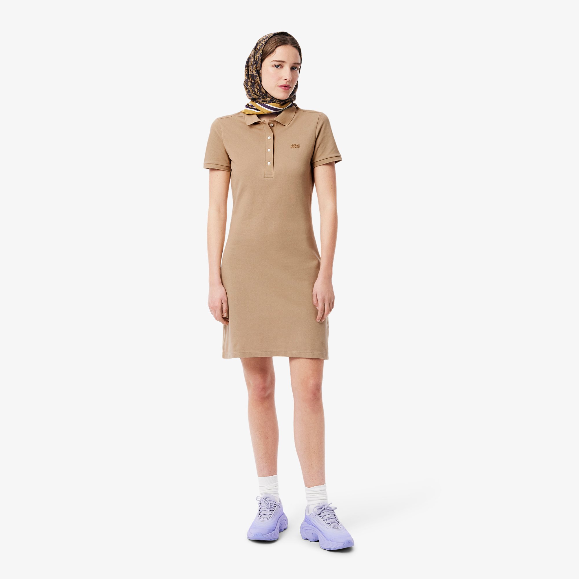 Đầm Polo Lacoste Nữ Piqué Ôm Dáng Co Dãn