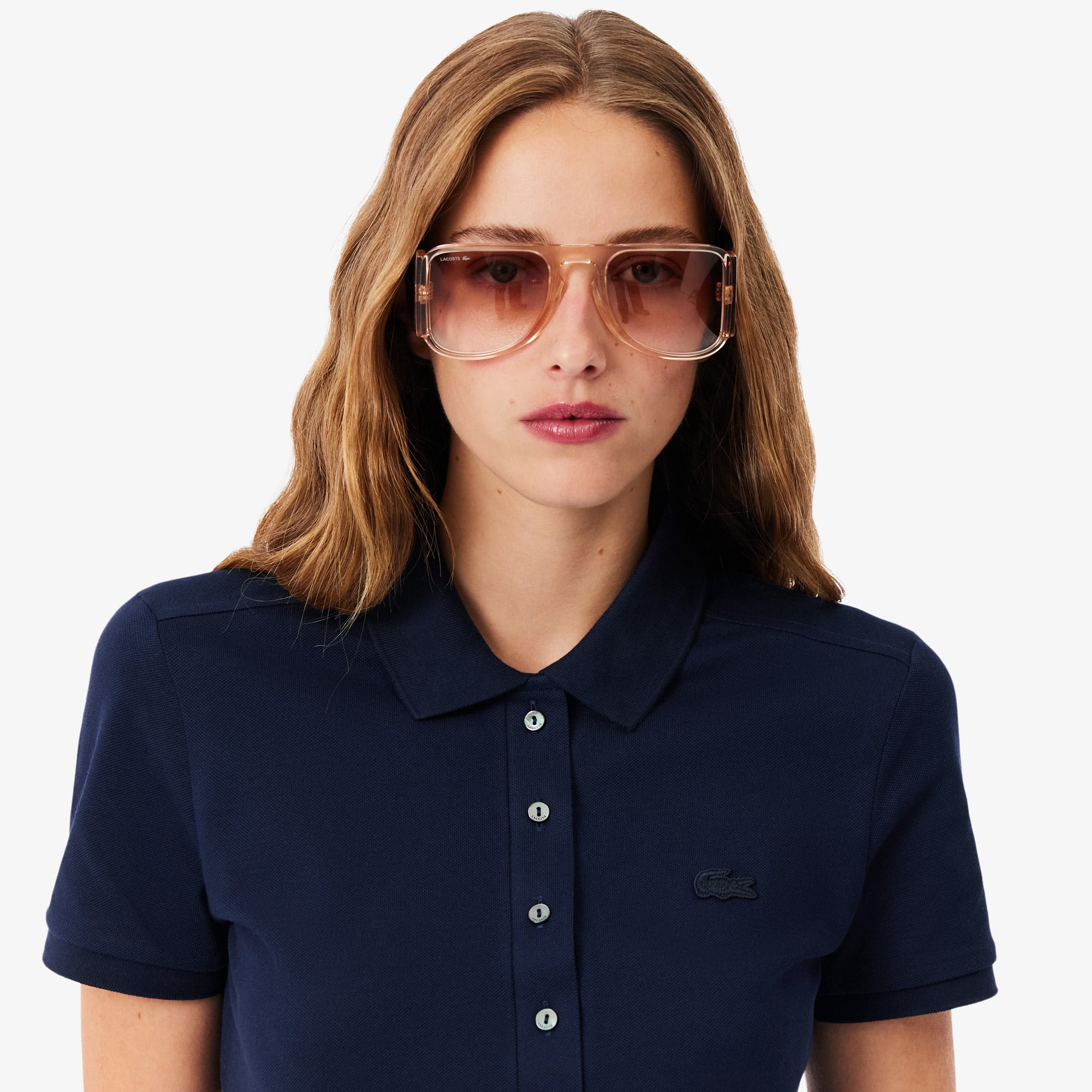 Đầm Polo Lacoste Nữ Piqué Ôm Dáng Co Dãn