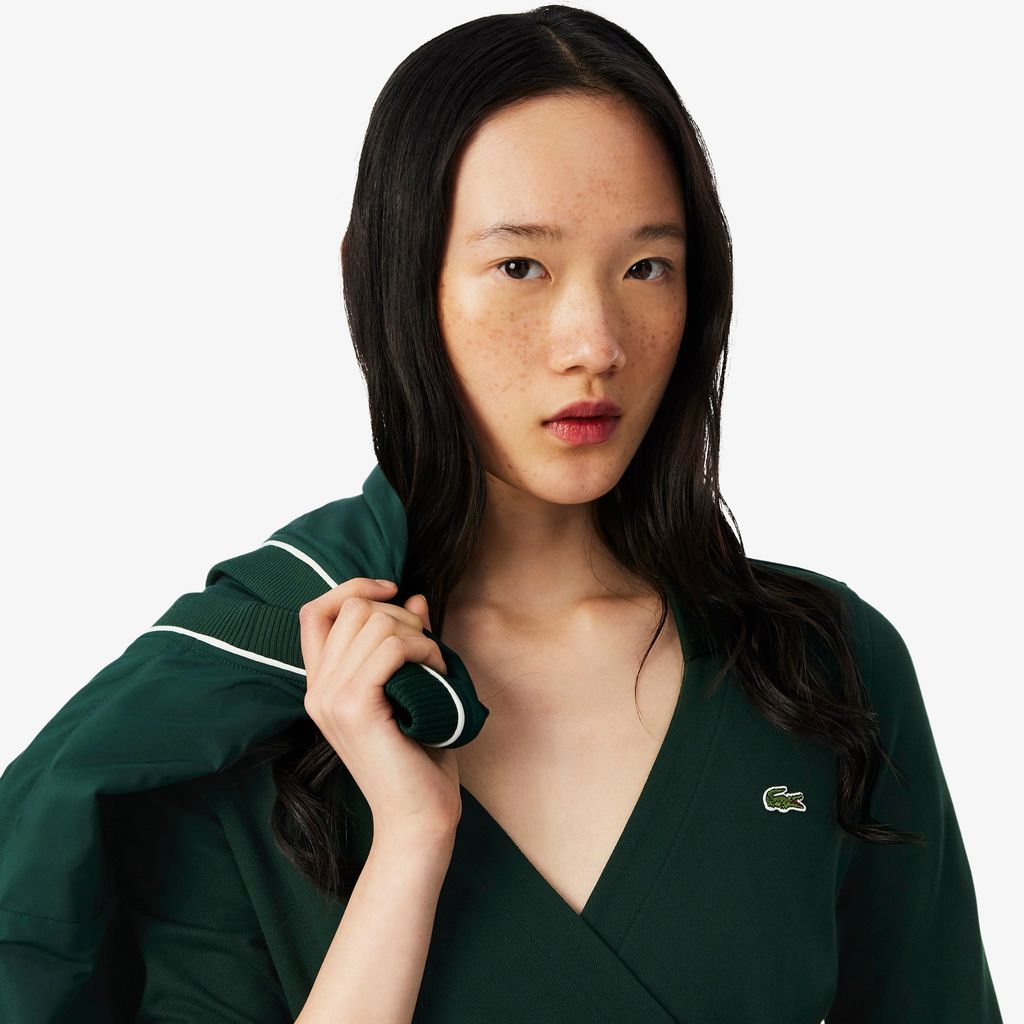 Đầm Polo Lacoste Nữ Ôm Dáng Cổ V