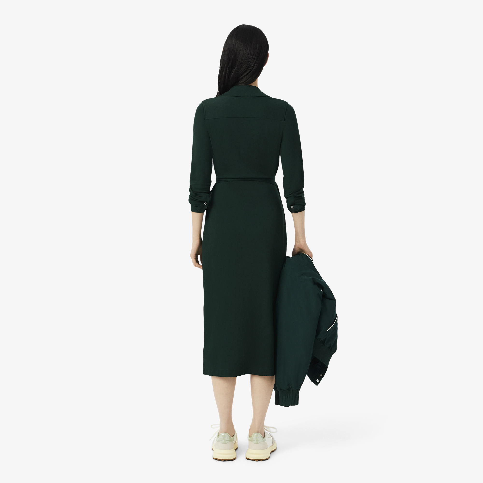 Đầm Polo Lacoste Nữ Ôm Dáng Cổ V